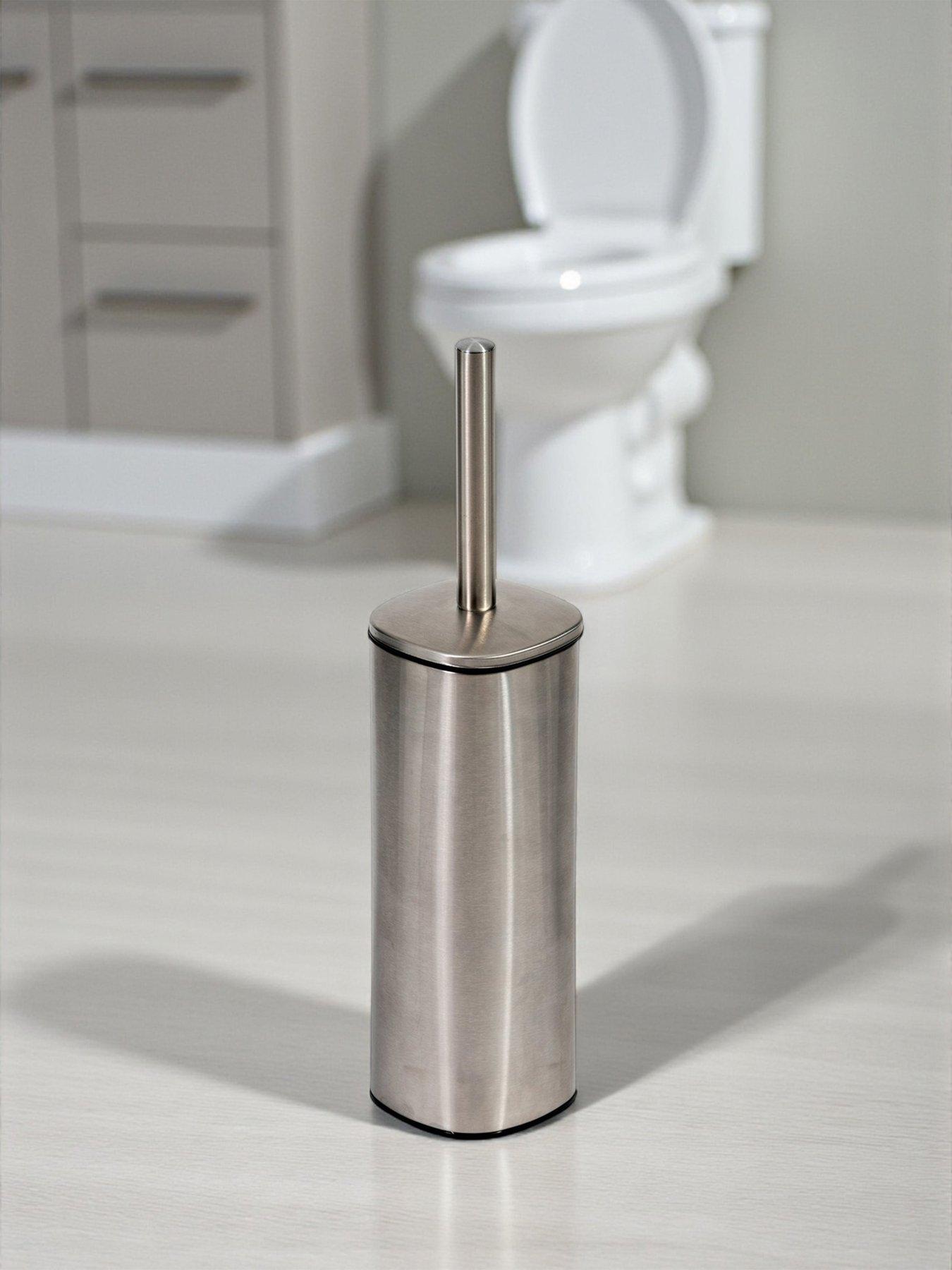 Image 3 of 6 of Showerdrape Capri Satin Chrome 3l Bathroom Bin &amp; Toilet Brush Set