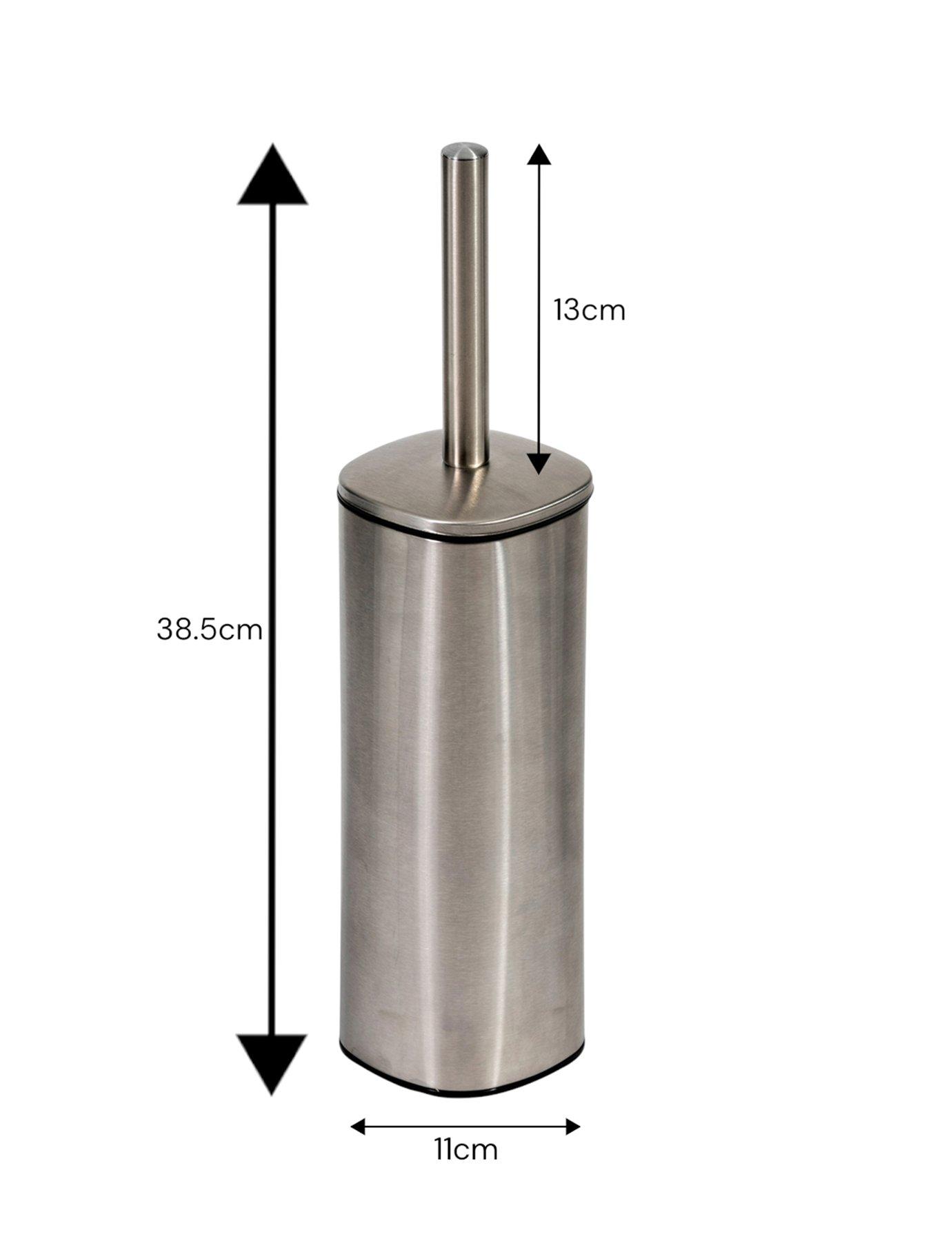 Image 5 of 6 of Showerdrape Capri Satin Chrome 3l Bathroom Bin &amp; Toilet Brush Set