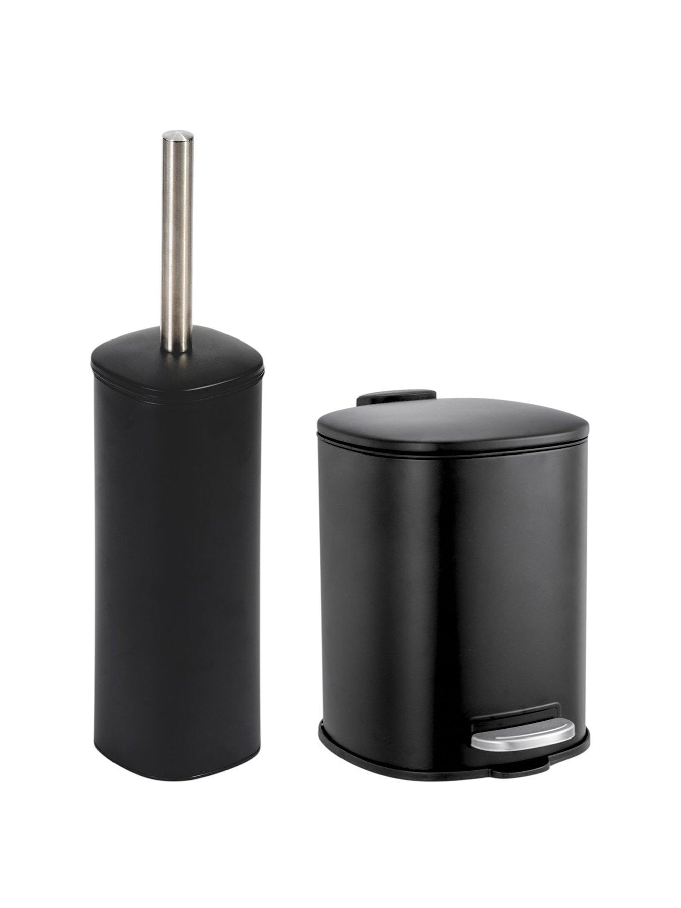 Image 2 of 6 of Showerdrape Capri Black 3l Bathroom Bin &amp; Toilet Brush Set