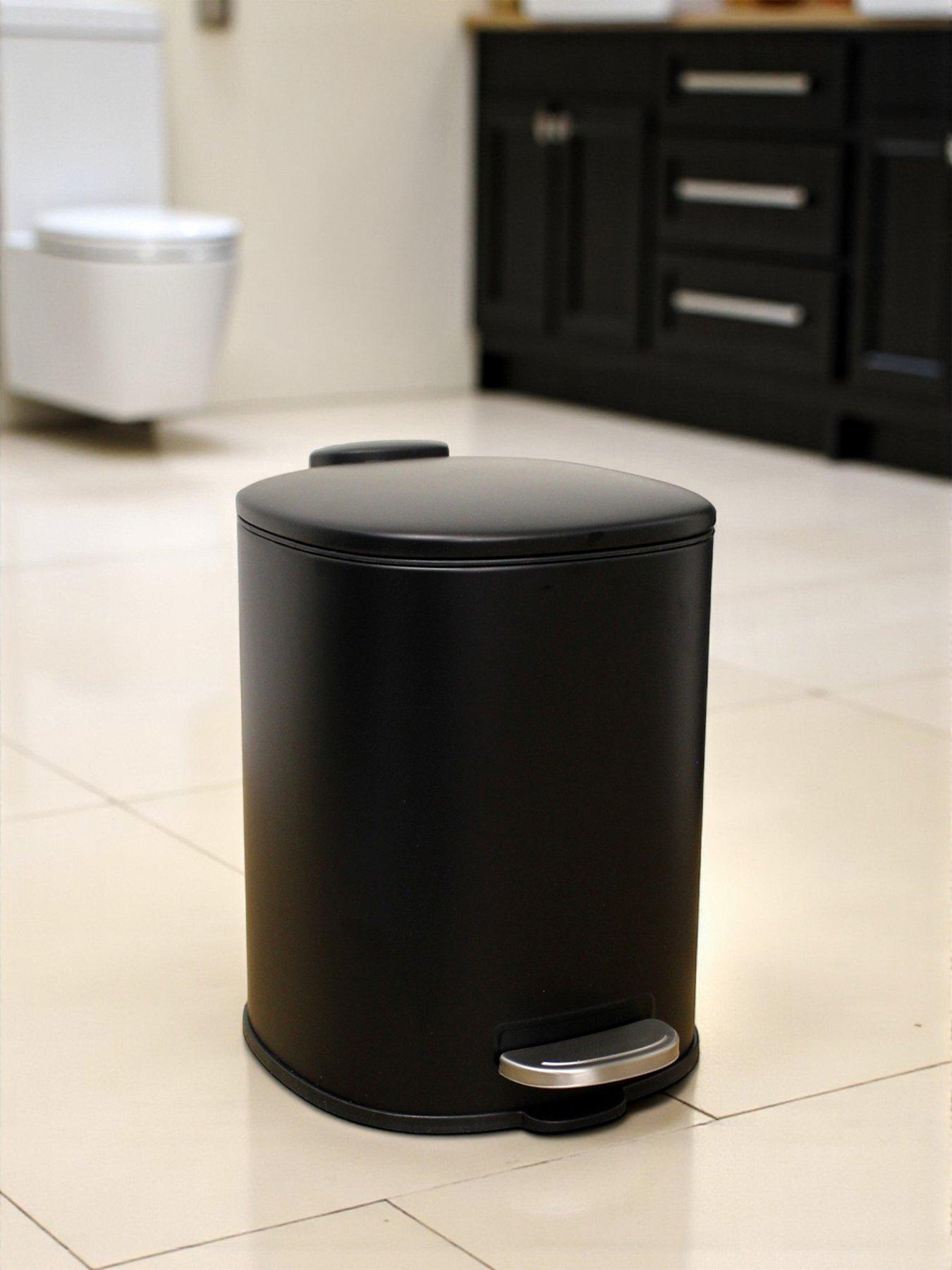 Image 4 of 6 of Showerdrape Capri Black 3l Bathroom Bin &amp; Toilet Brush Set