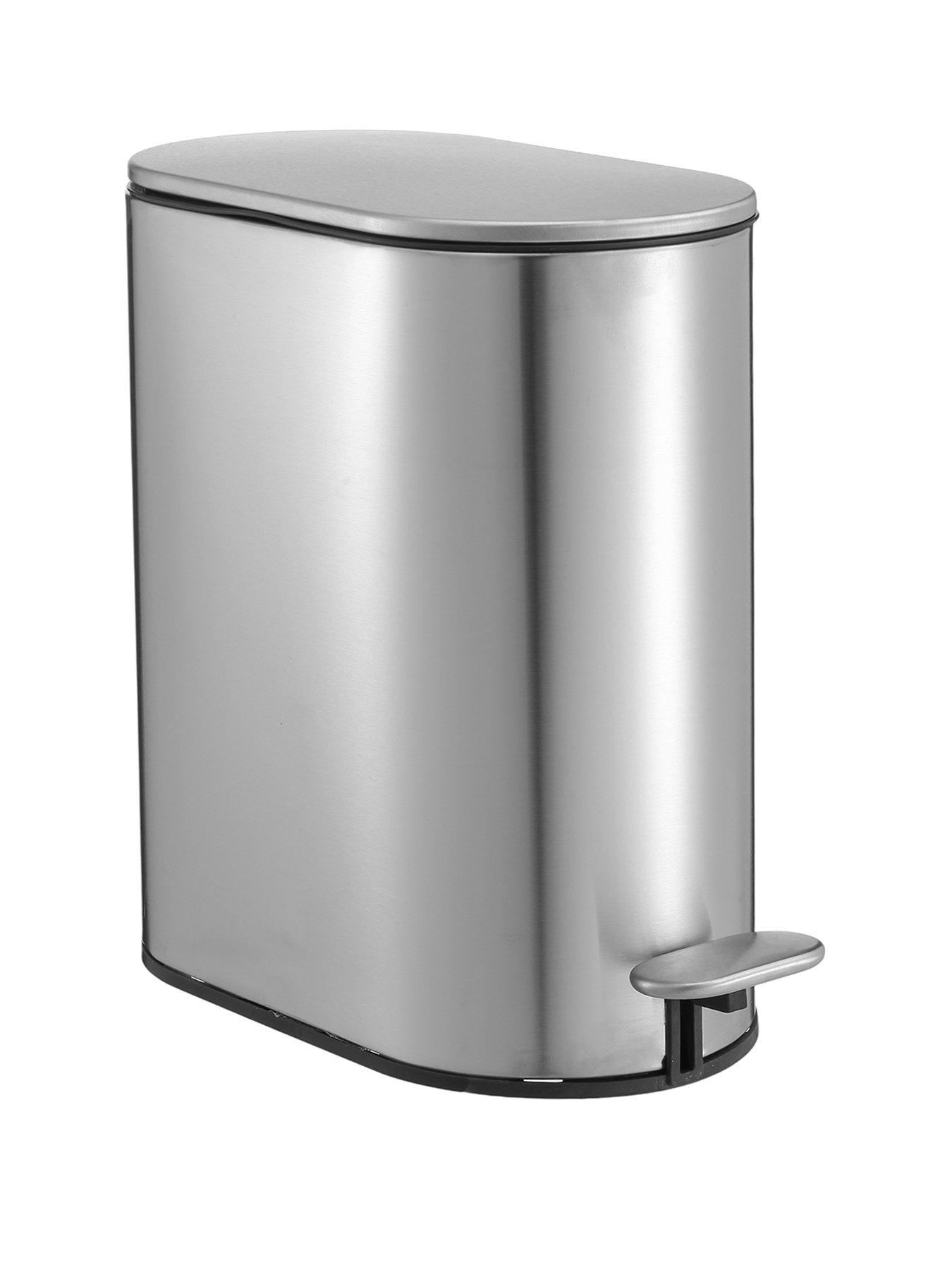 Image 2 of 4 of Showerdrape Fortuna 5l Soft Close Bathroom Pedal Bin Satin Silver