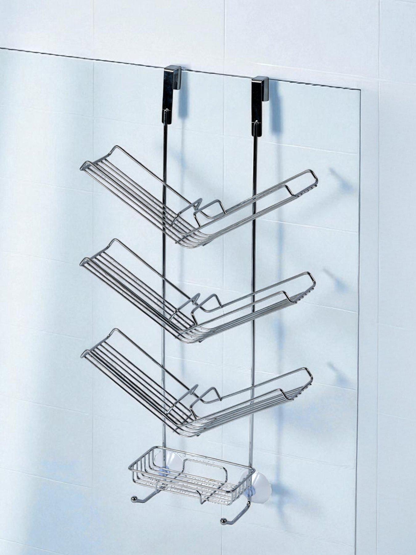 Showerdrape Atrium 3 Tier Hanging Chrome Shower Caddy
