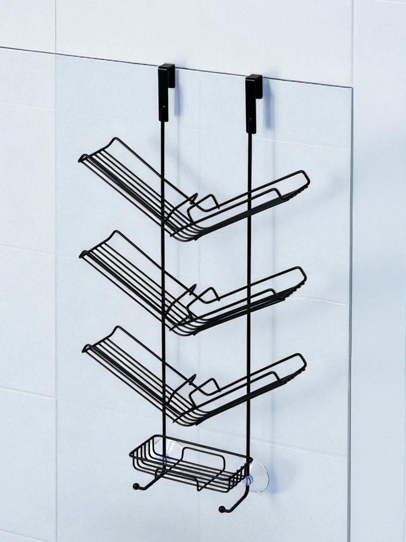 Showerdrape Atrium 3 Tier Hanging Black Shower Caddy