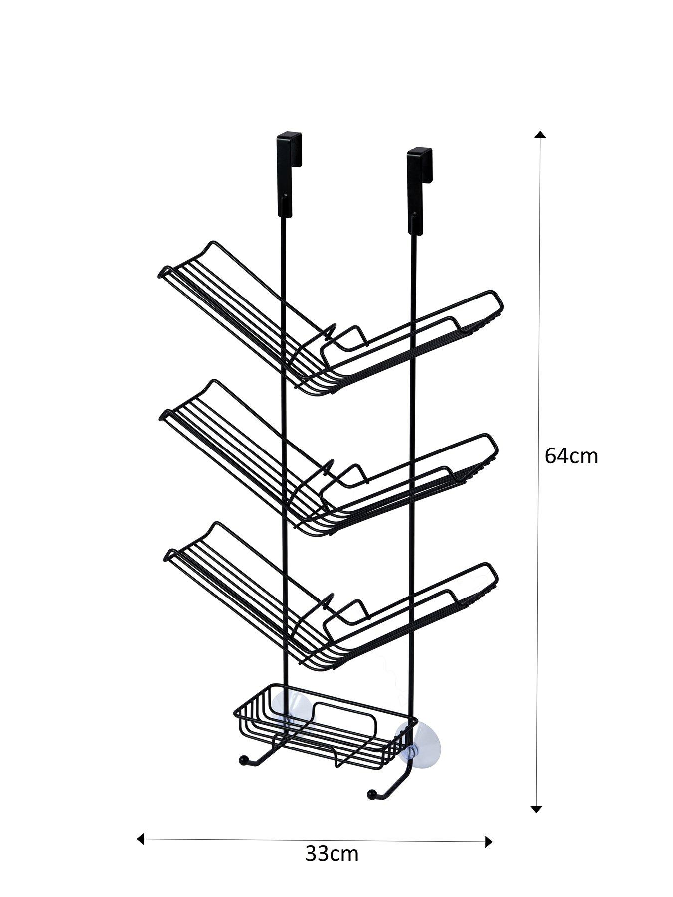 Image 3 of 4 of Showerdrape Atrium 3 Tier Hanging Black Shower Caddy