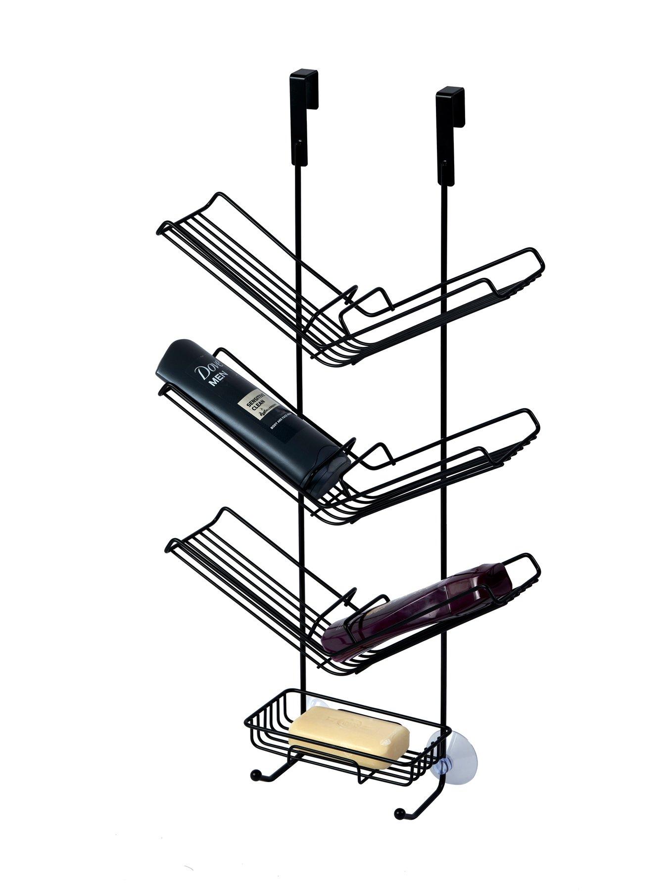Image 4 of 4 of Showerdrape Atrium 3 Tier Hanging Black Shower Caddy