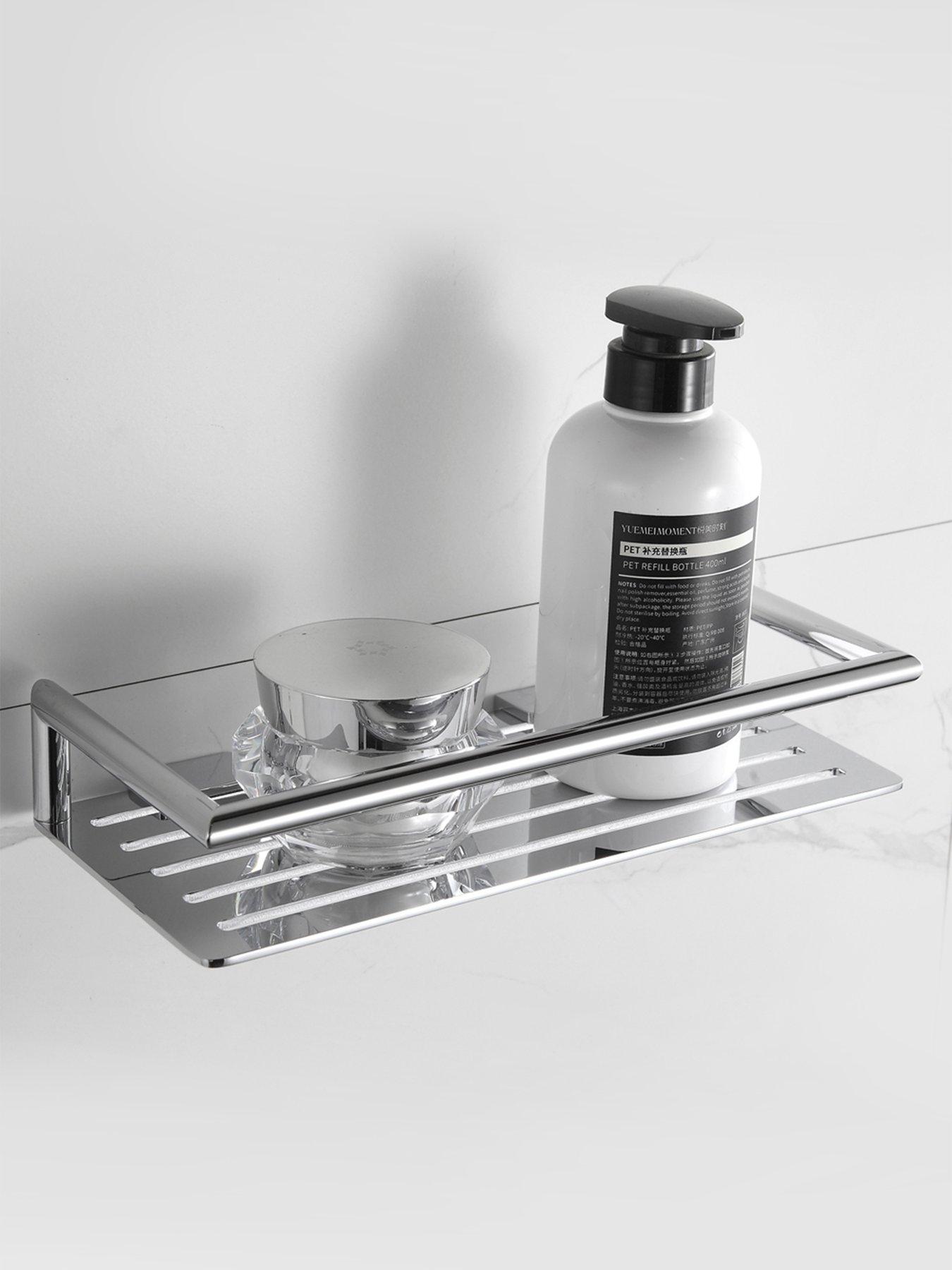 Showerdrape Verso Stainless Steel Chrome Rectangular Shower Basket