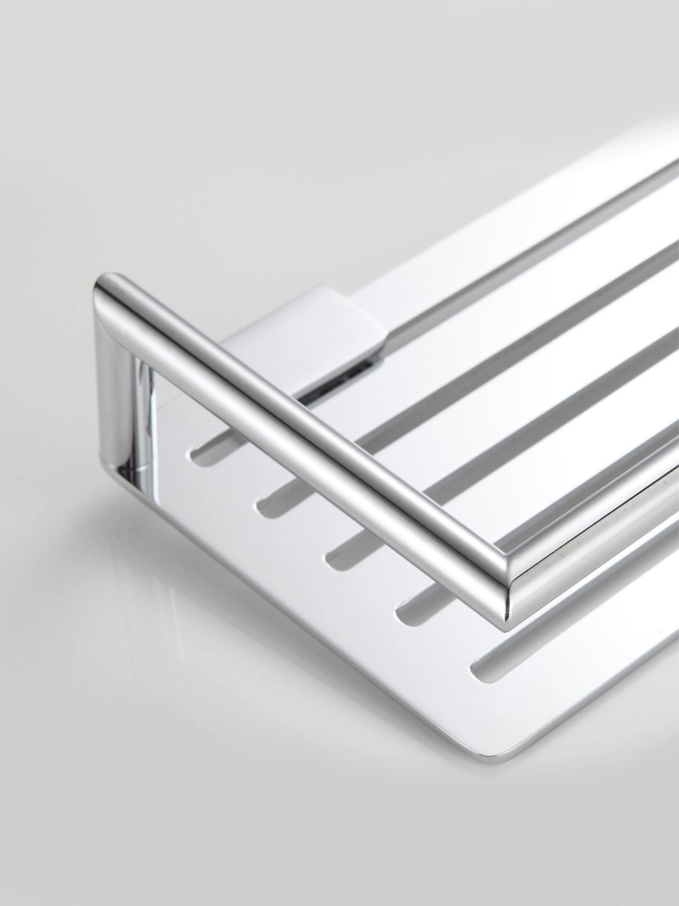 Image 3 of 4 of Showerdrape Showerdrape Verso Stainless Steel Chrome Rectangular Shower Basket