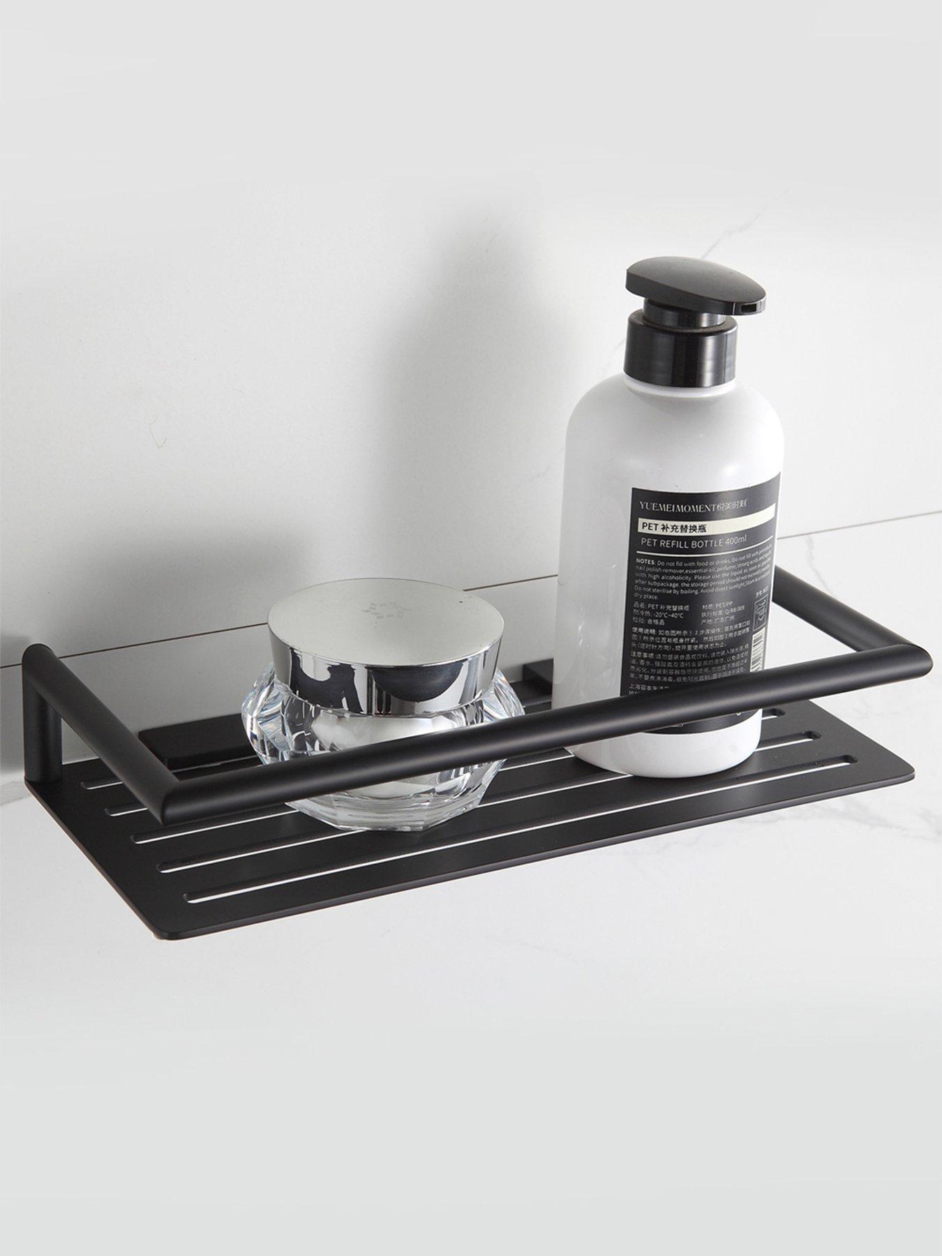 Image 1 of 4 of Showerdrape Showerdrape Verso Stainless Steel Black Rectangular Shower Basket