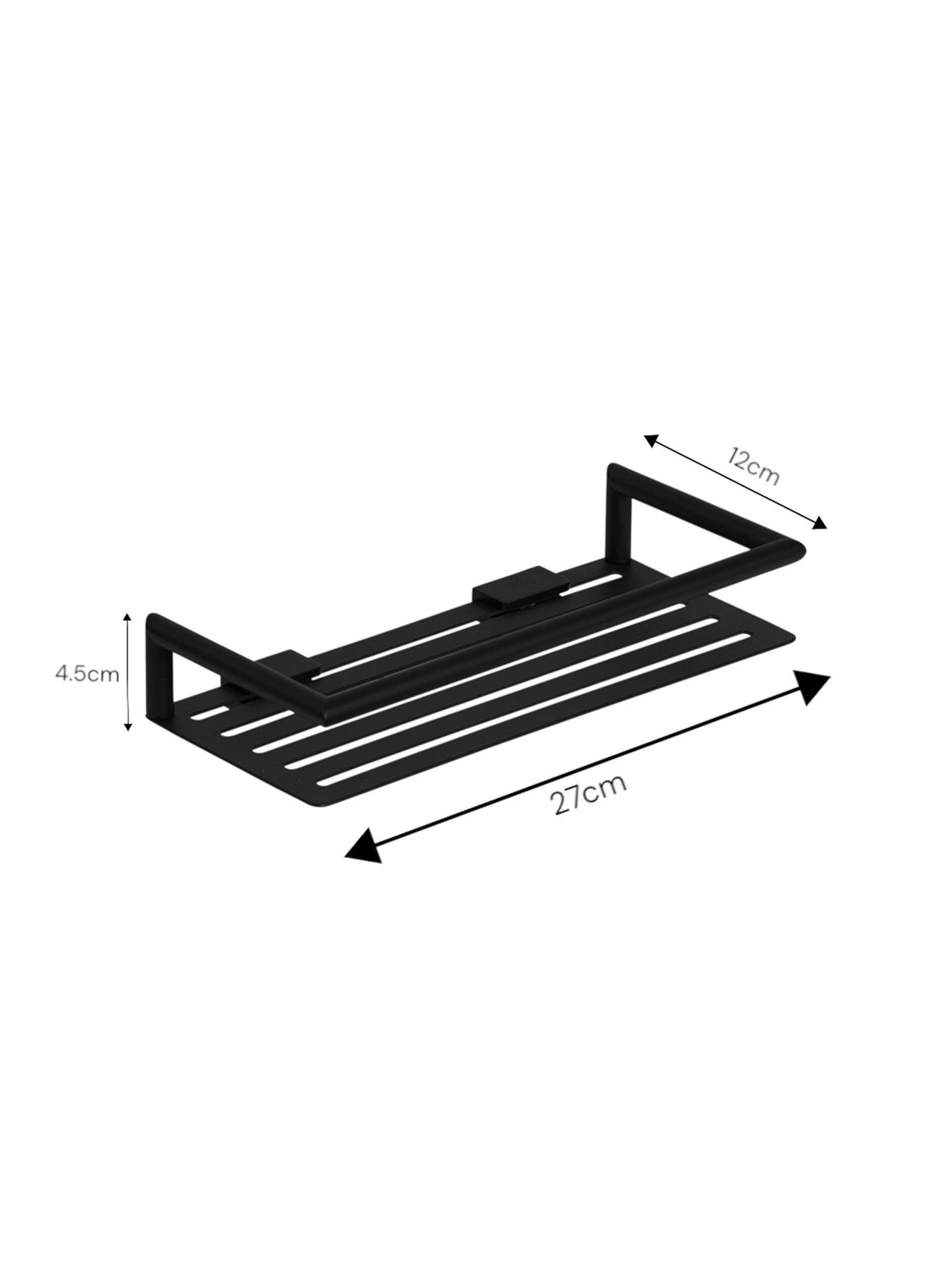 Image 4 of 4 of Showerdrape Showerdrape Verso Stainless Steel Black Rectangular Shower Basket