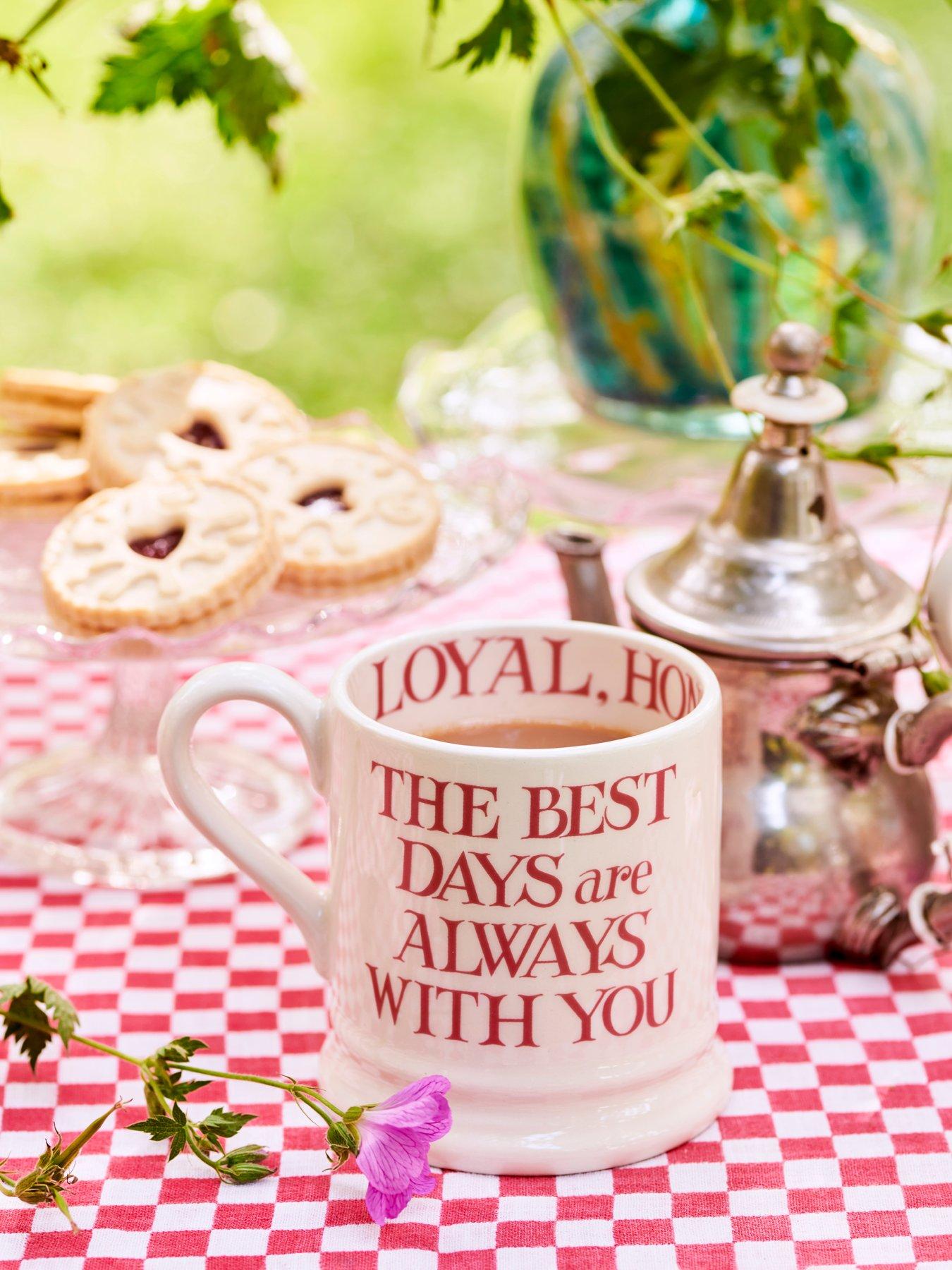 Emma Bridgewater Pink Toast My Brilliant Friend 1/2 Pint Mug