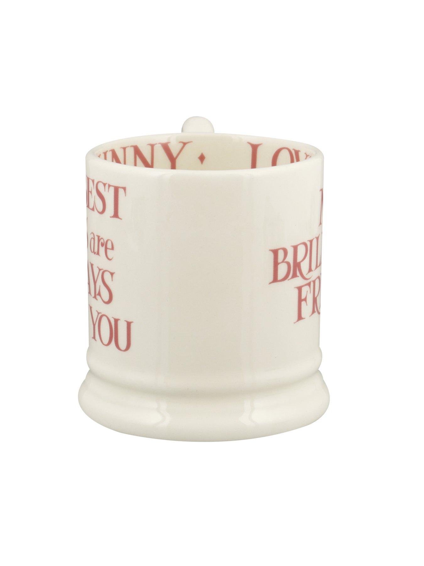 Image 4 of 4 of Emma Bridgewater Pink Toast My Brilliant Friend 1/2 Pint Mug