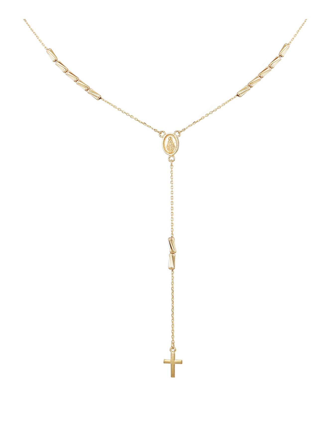 Love GOLD 9ct Yellow Gold Rosary Necklet 43cm/17'-46cm/18'