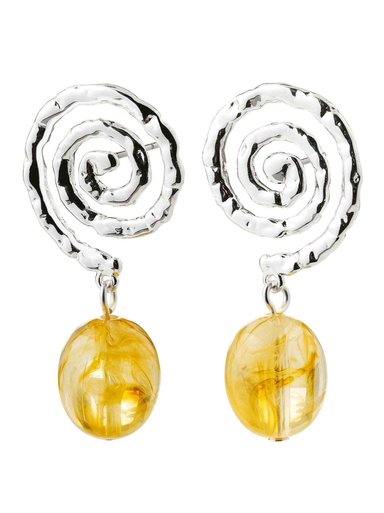 Pilgrim Still - earrings silver-plated/yellow