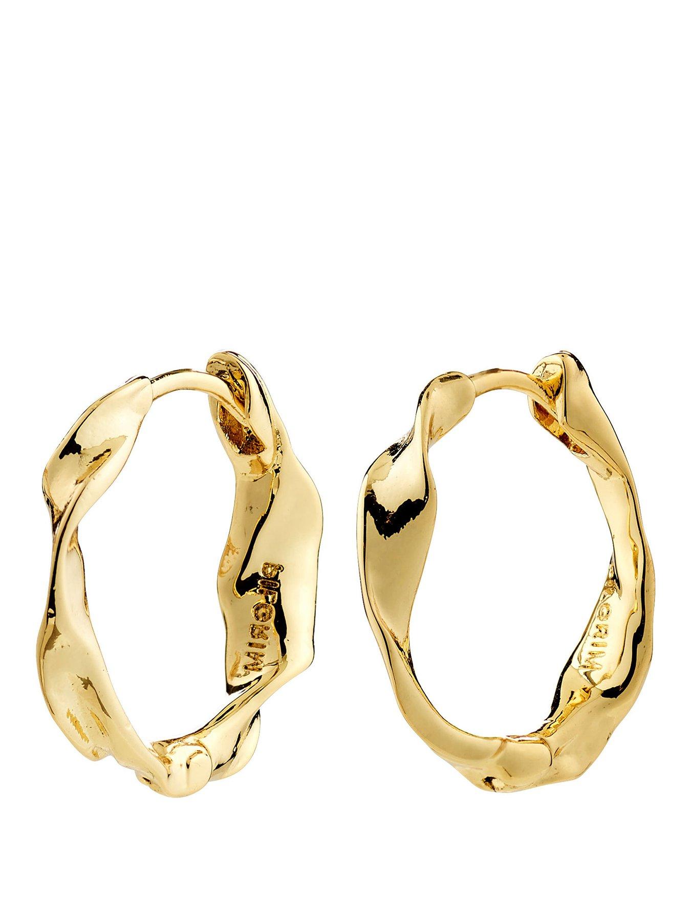 Pilgrim Here - hoop earrings gold-plated