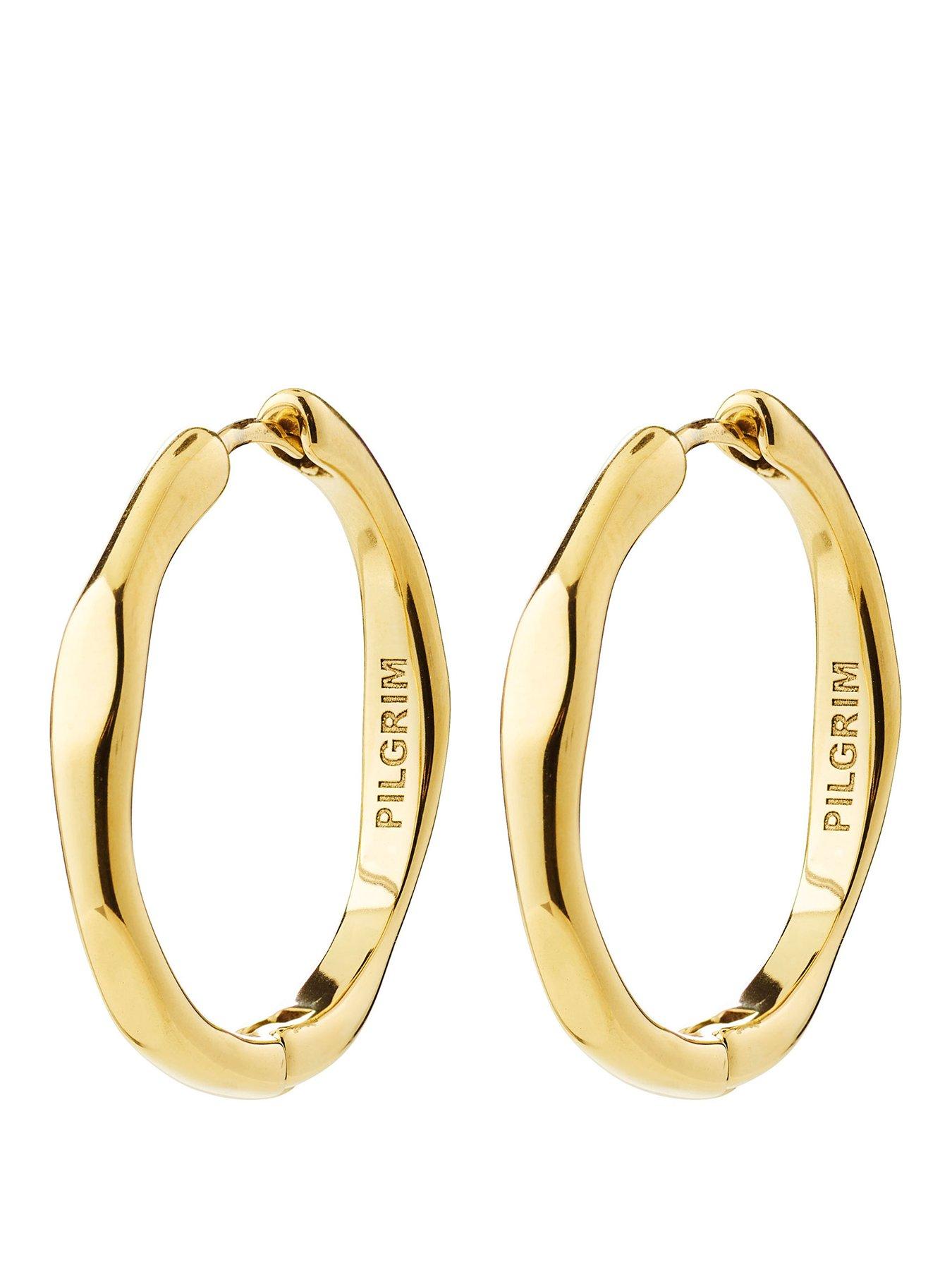 Pilgrim Inner - waterproof hoop earrings gold-plated