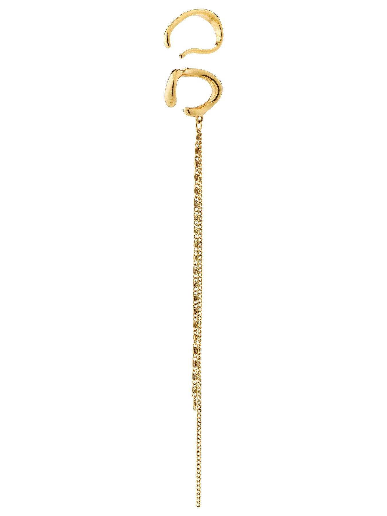 Image 3 of 3 of Pilgrim Evon - ear cuff, 2-in-1 set, gold-plated