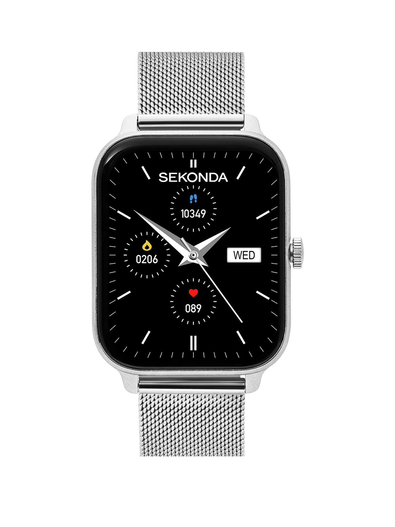 Sekonda Sekonda Unisex Motion Lux Silver Stainless Steel Strap with LCD Dial Smartwatch