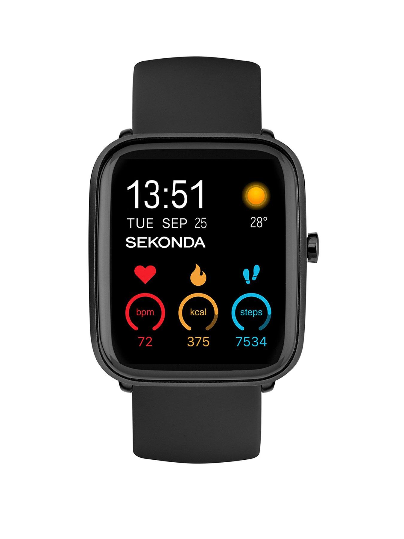 Image 1 of 6 of Sekonda Motion Plus Black Silicone Strap Smart Watch