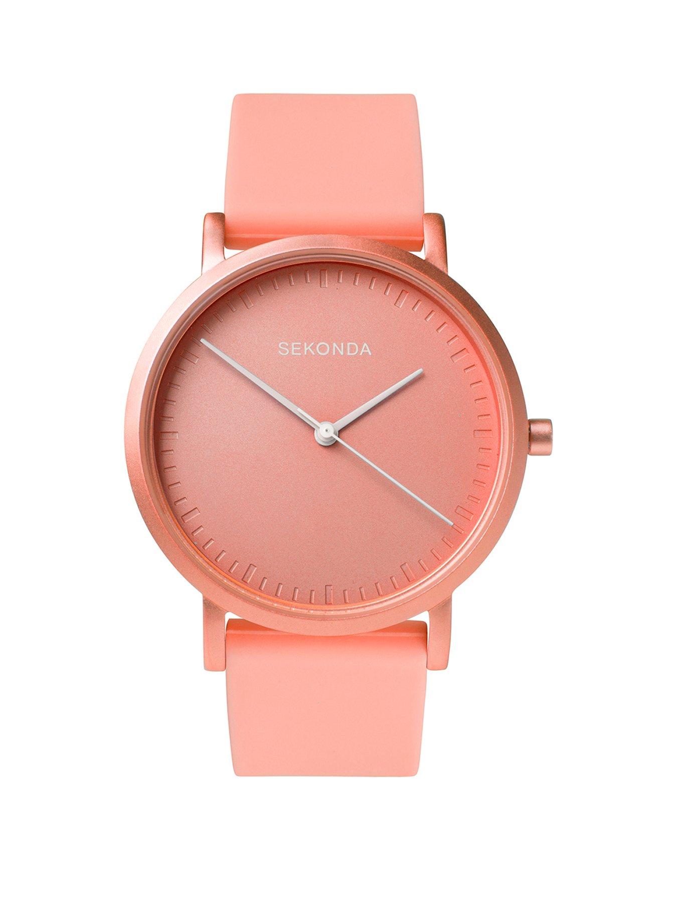Sekonda Ladies In Colour Pink Silicone Strap Watch, Multi, Women
