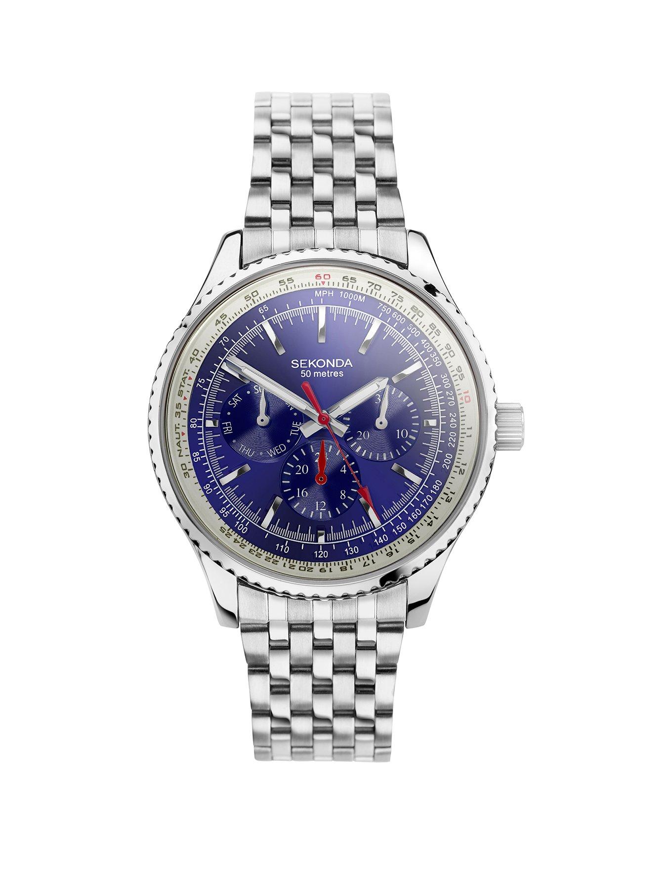 Sekonda Men's Maverick Stainless Steel Bracelet Watch, Multi, Men