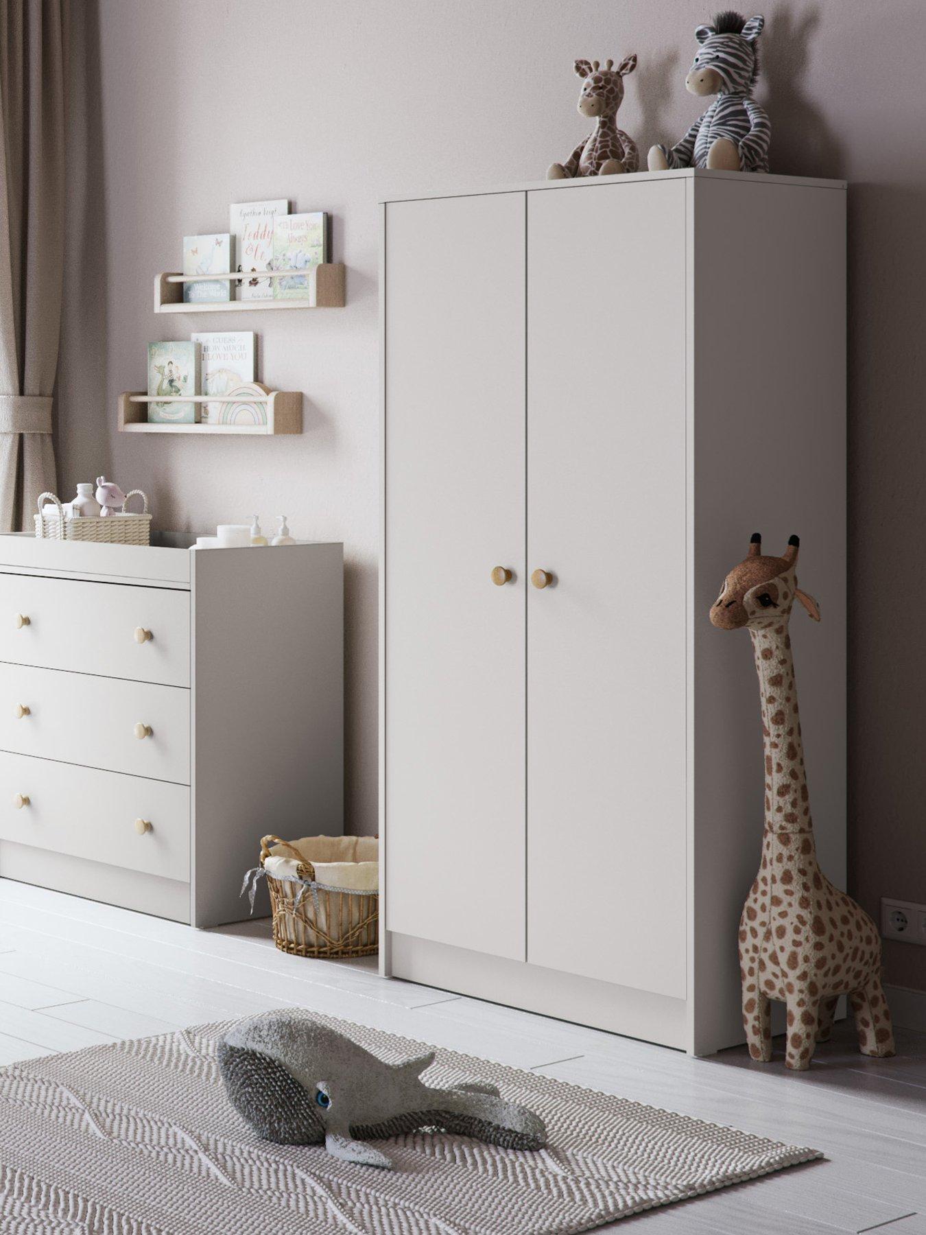 Image 1 of 4 of Little Acorns Florence Double Wardrobe - Cashmere & Honeyoak