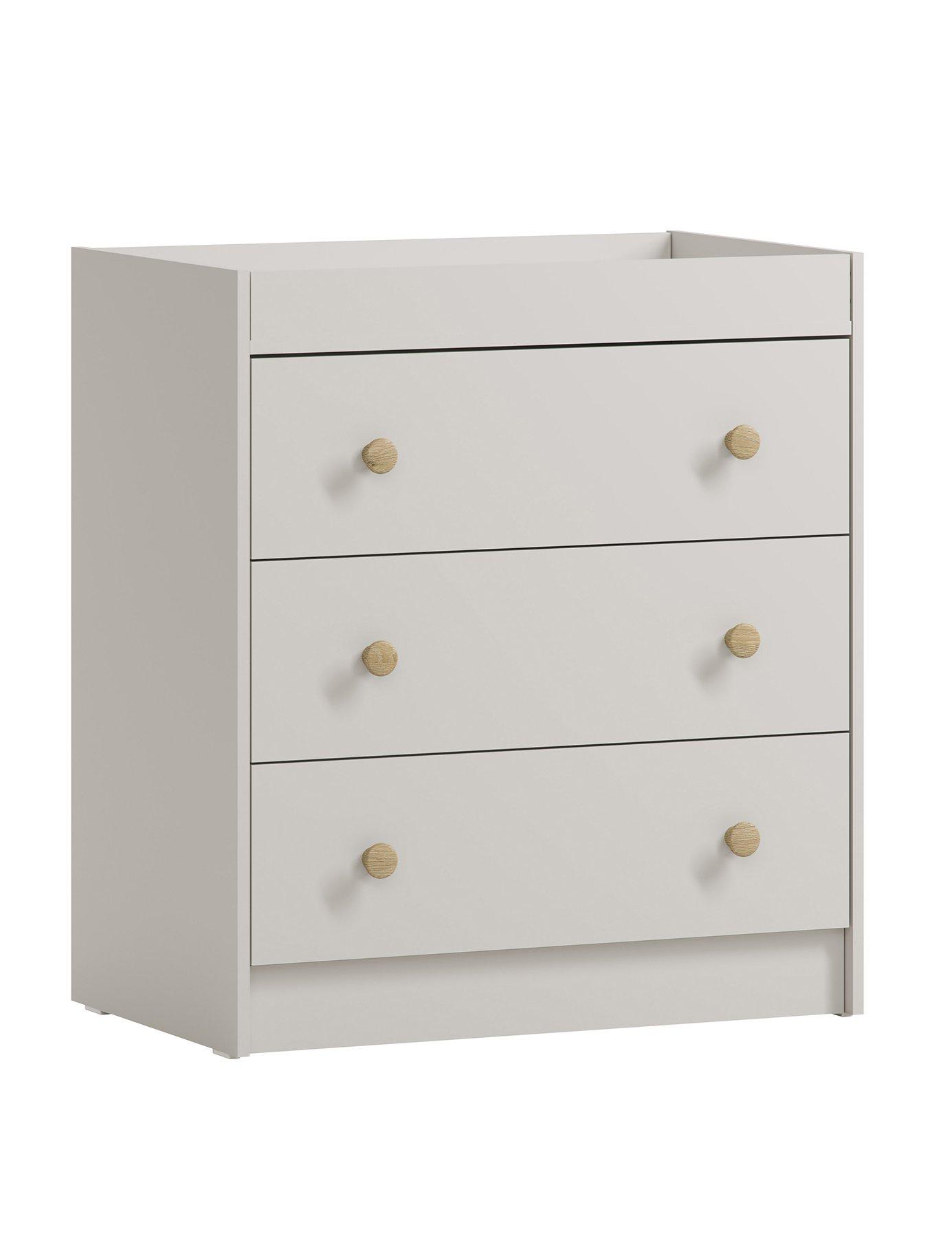 Image 2 of 7 of Little Acorns Florence 2 Piece Roomset - Cot Bed & Dresser - Cashmere & Honeyoak
