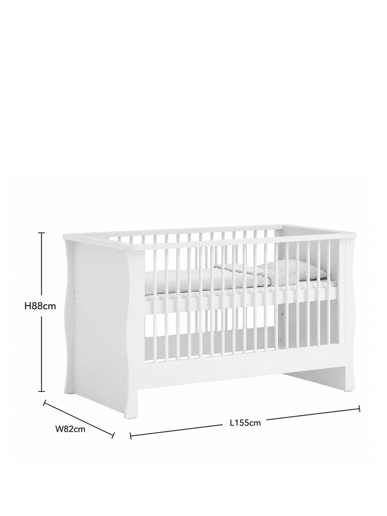 Image 2 of 7 of Little Acorns Celeste 4 Piece Roomste - White inc. brushed gold knobs