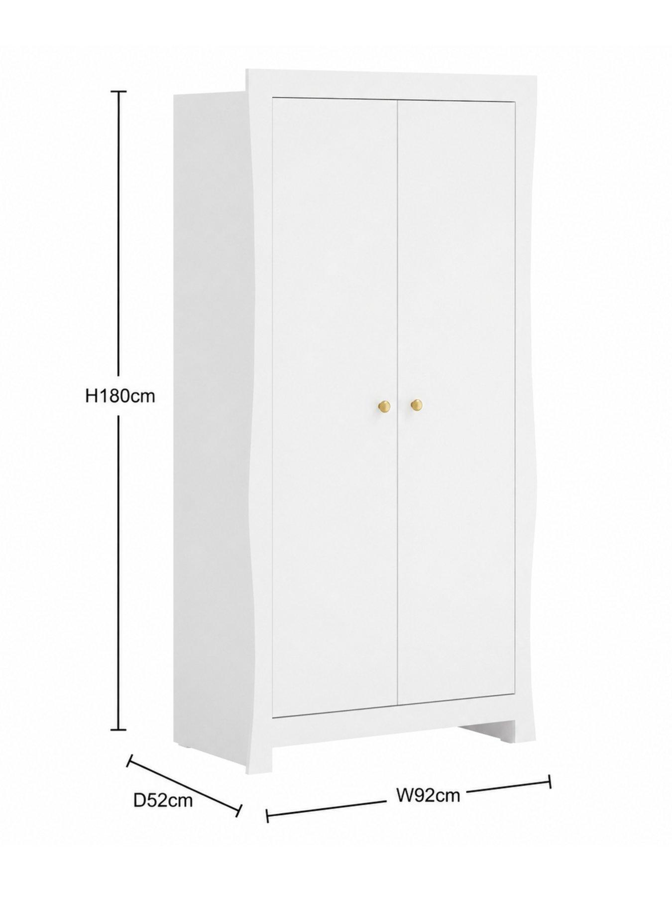 Image 4 of 7 of Little Acorns Celeste 4 Piece Roomste - White inc. brushed gold knobs