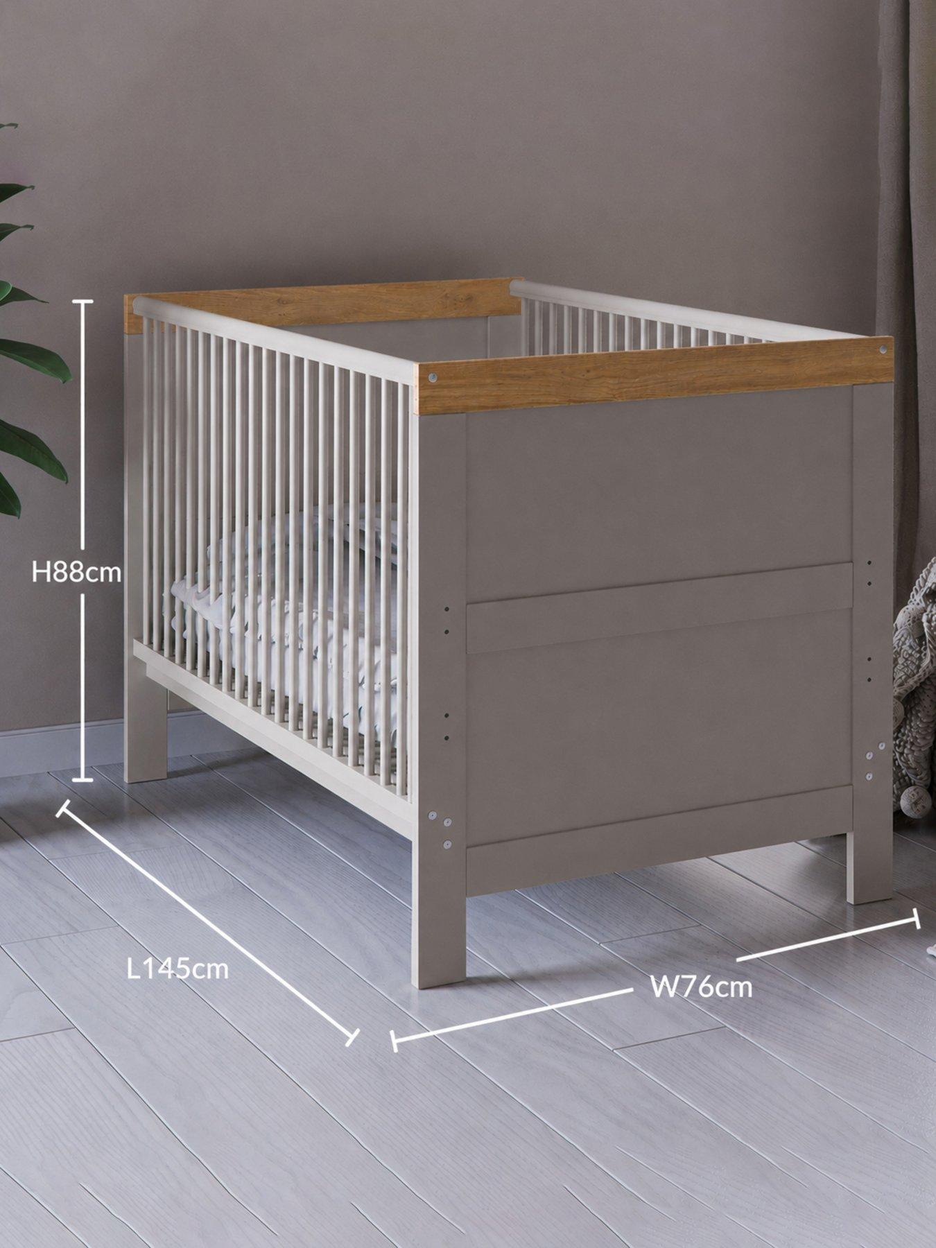 Image 6 of 6 of Little Acorns Florence Cot Bed - Cashmere & Honeyoak
