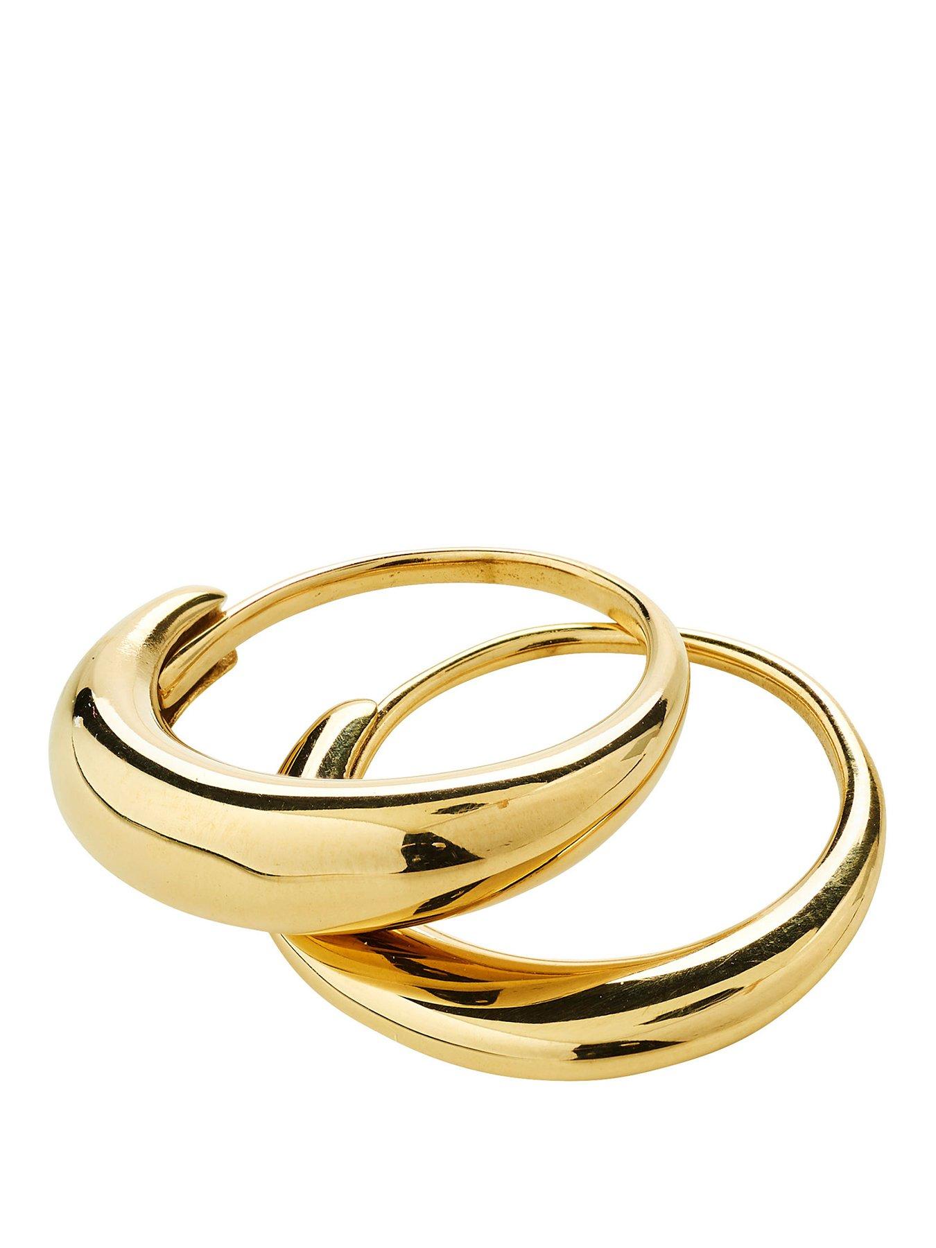Pilgrim KAISYN waterproof ring, 2-in-1 set, gold-plated