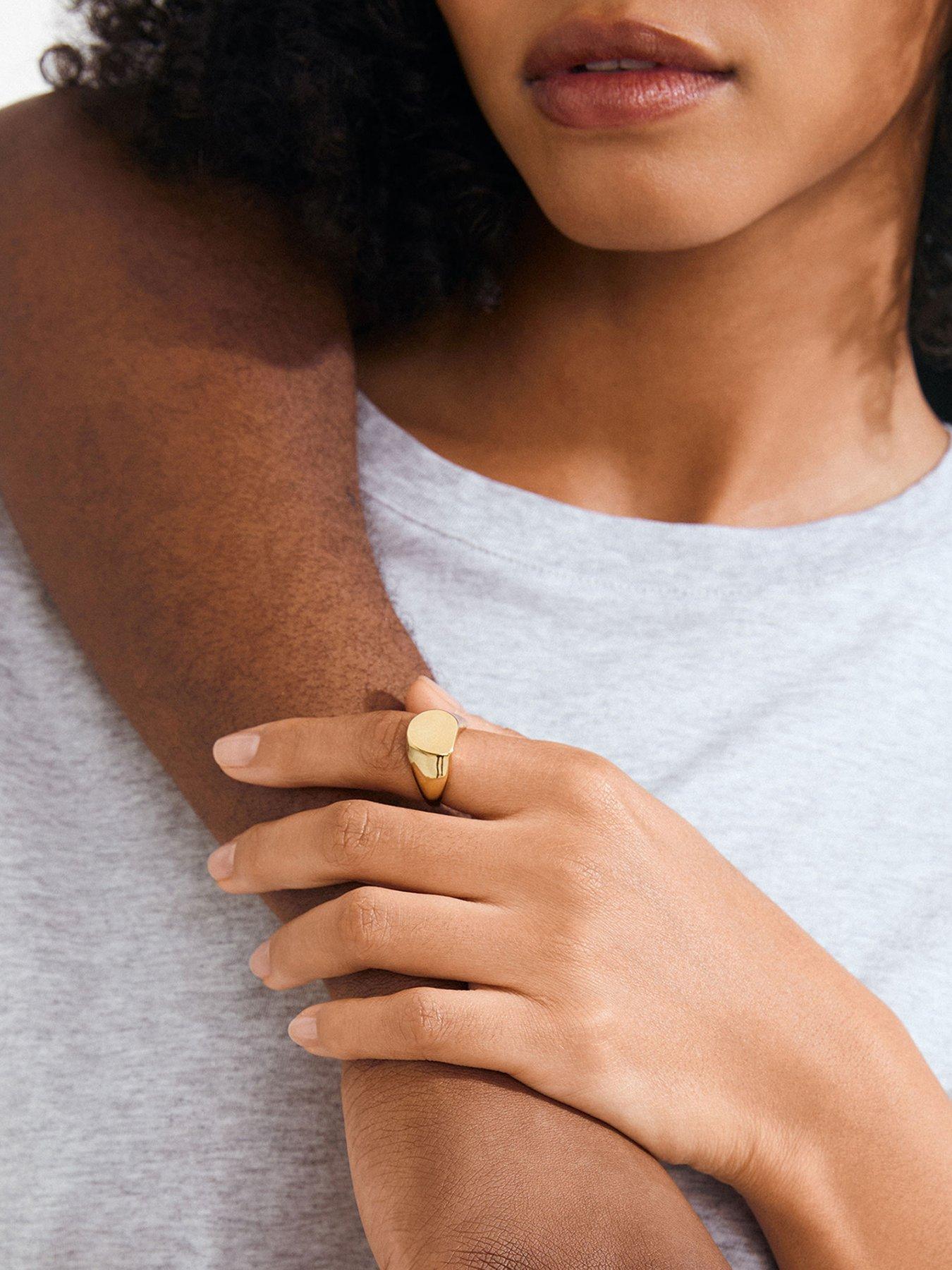 Pilgrim PRESENCE waterproof ring gold-plated