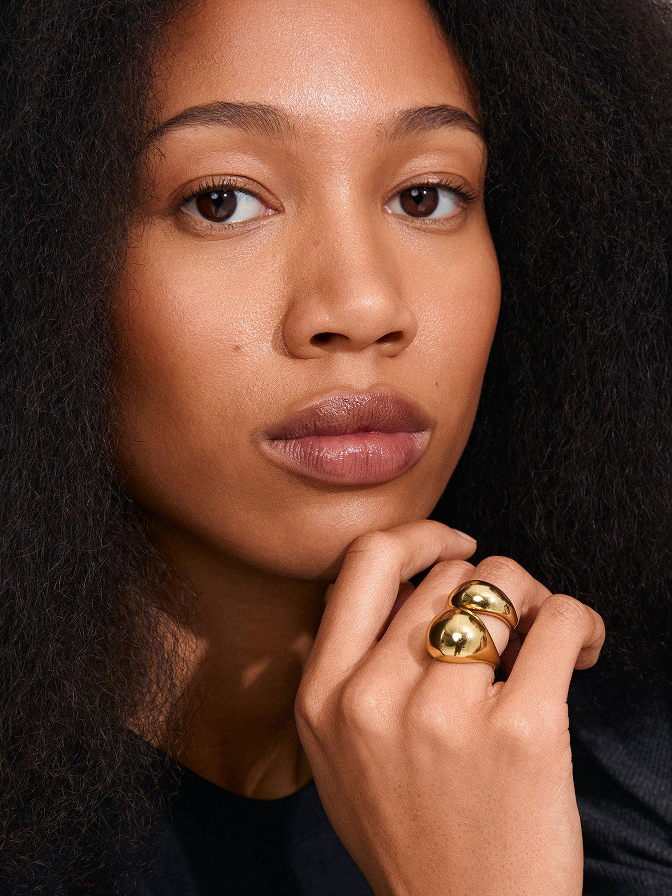 Image 1 of 4 of Pilgrim Evon - rings, 2-in-1 set, gold-plated
