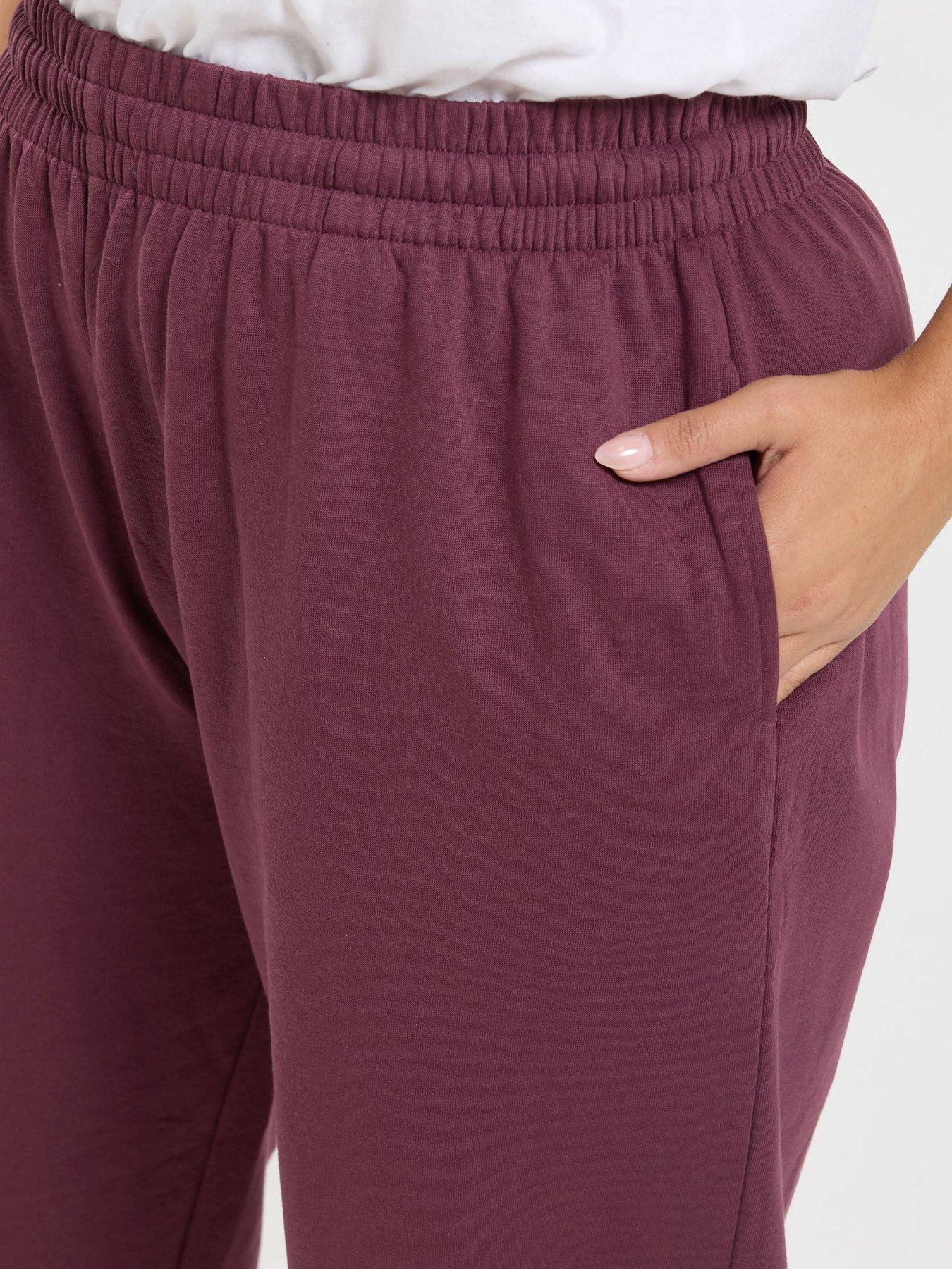 Image 4 of 4 of Yours Curve Cuffed Jogger - Burgundy