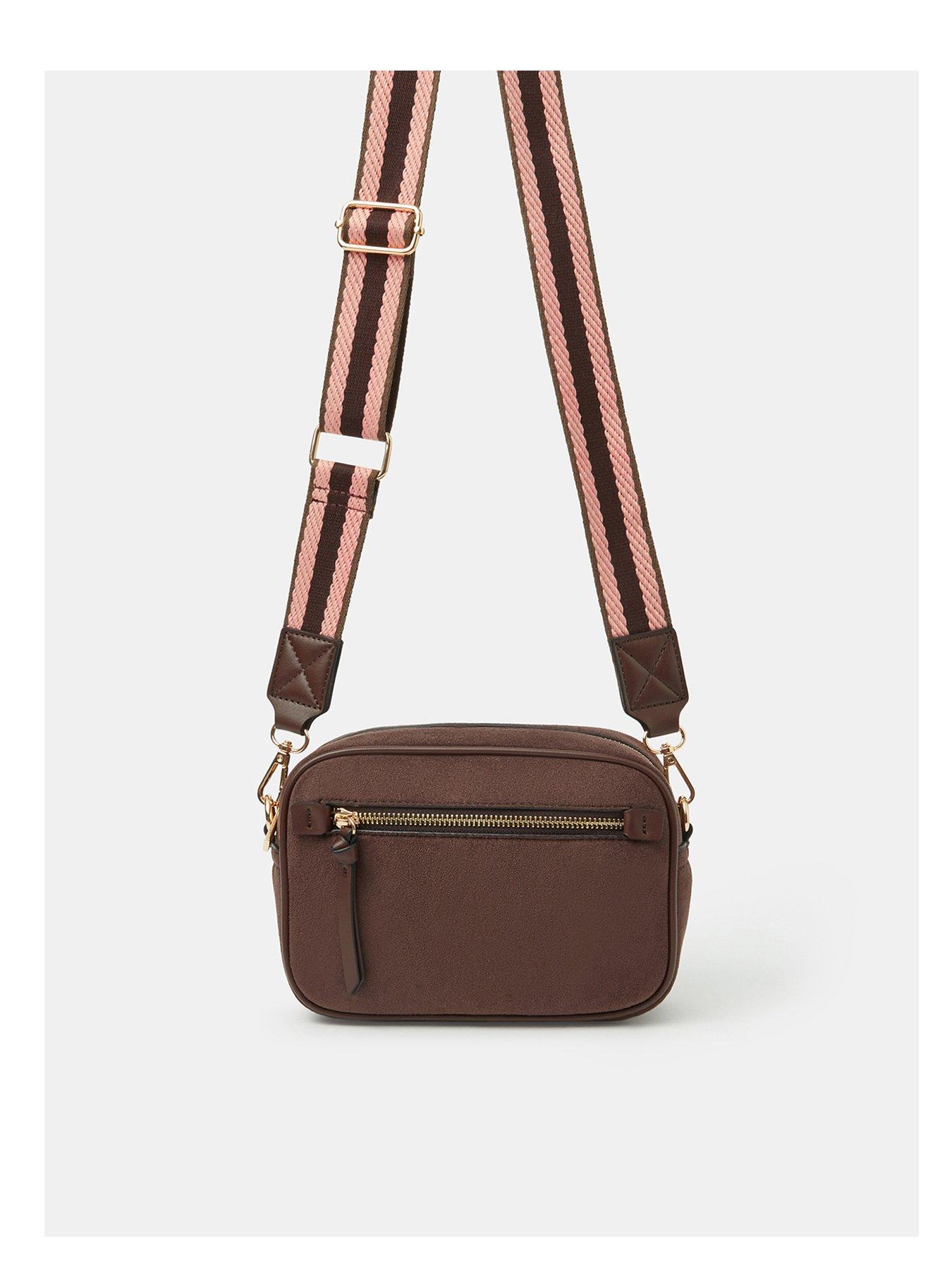 Image 1 of 5 of Accessorize Suedette Camera Crossbody