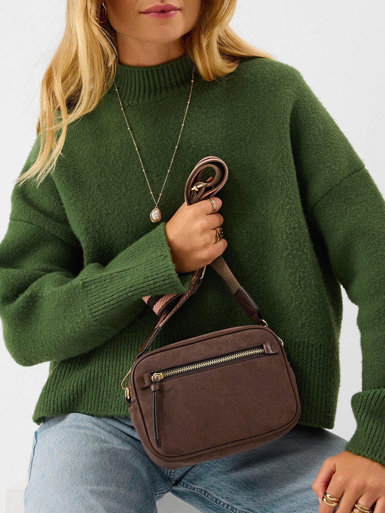 Image 2 of 5 of Accessorize Suedette Camera Crossbody