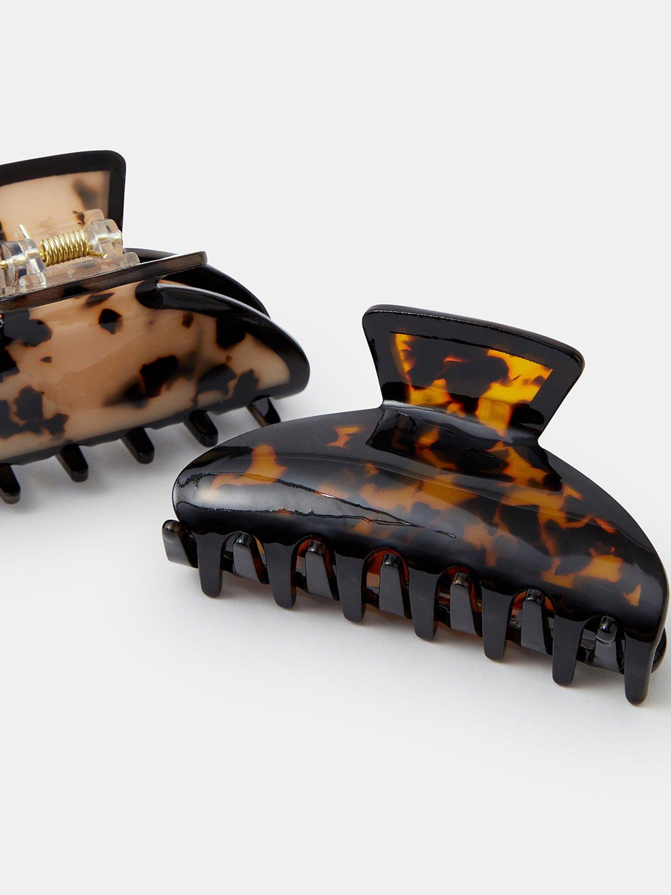 Image 2 of 2 of Accessorize 2 X Oval Tort Claw Clips