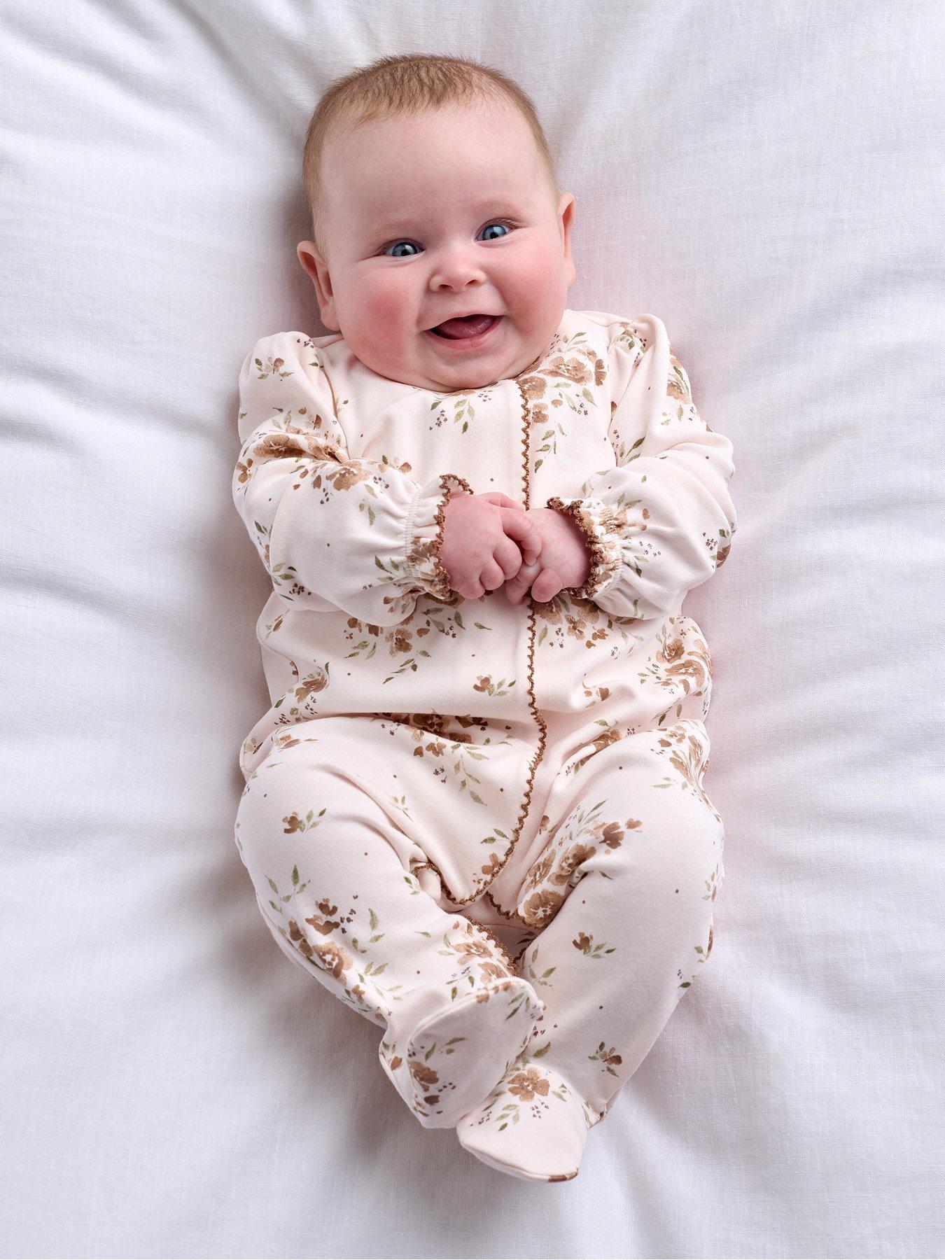 Mamas & Papas - Girls - All In One - 6-9 Months - Pink - Floral Print - Image 2