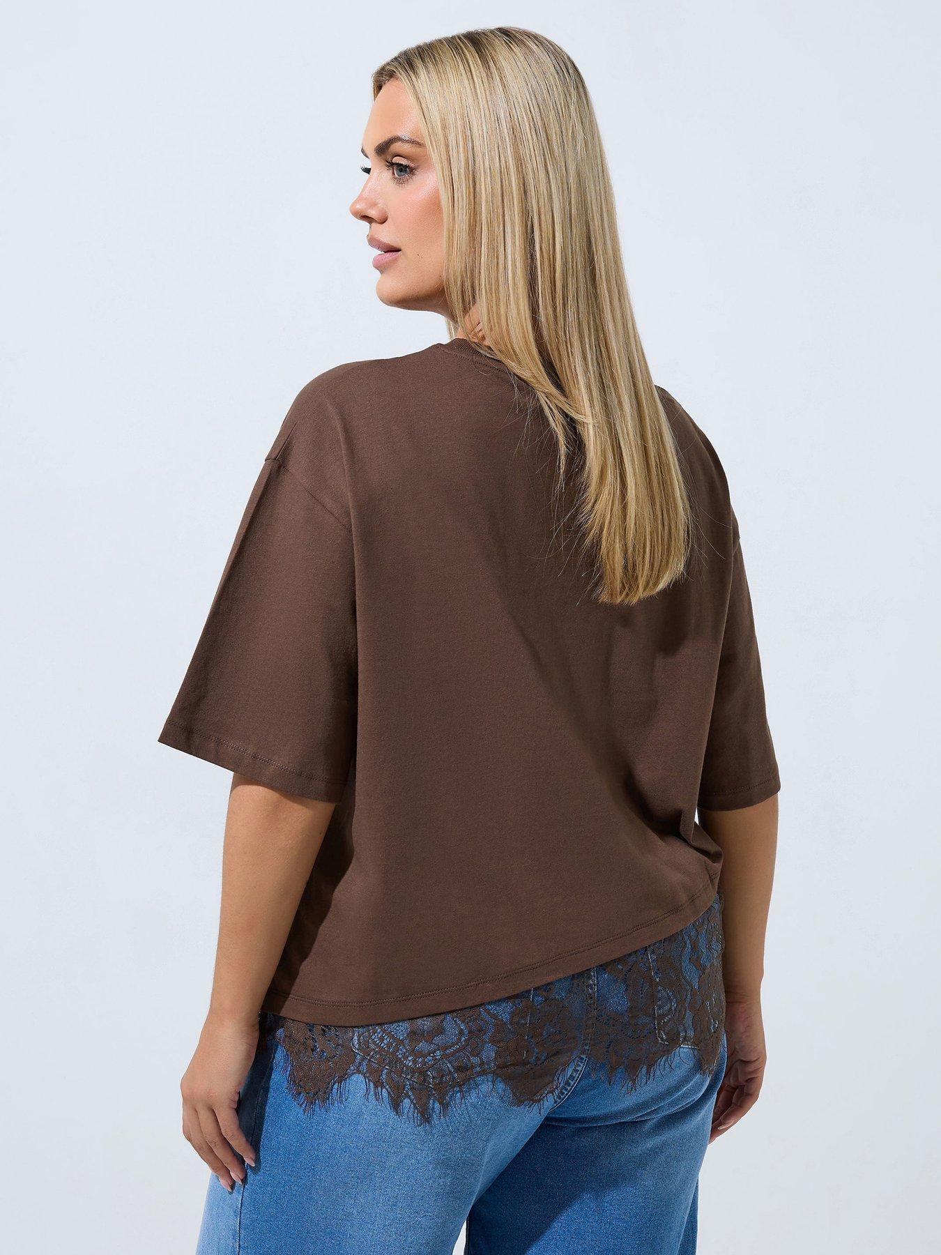 Image 2 of 4 of Yours Curve Asymmetric Top - Brown