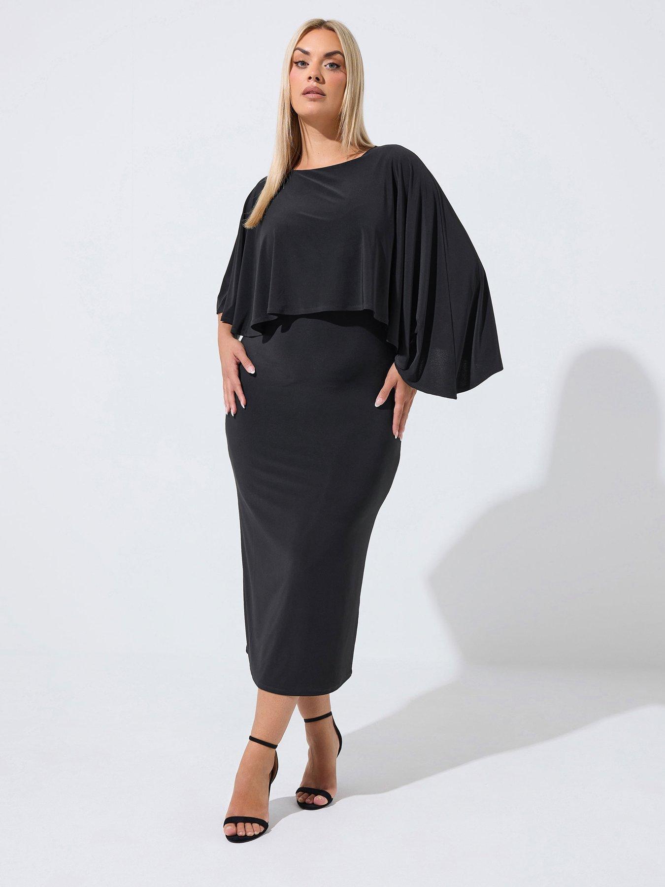 Yours LIMITED COLLECTION Curve Cape Dress - Black