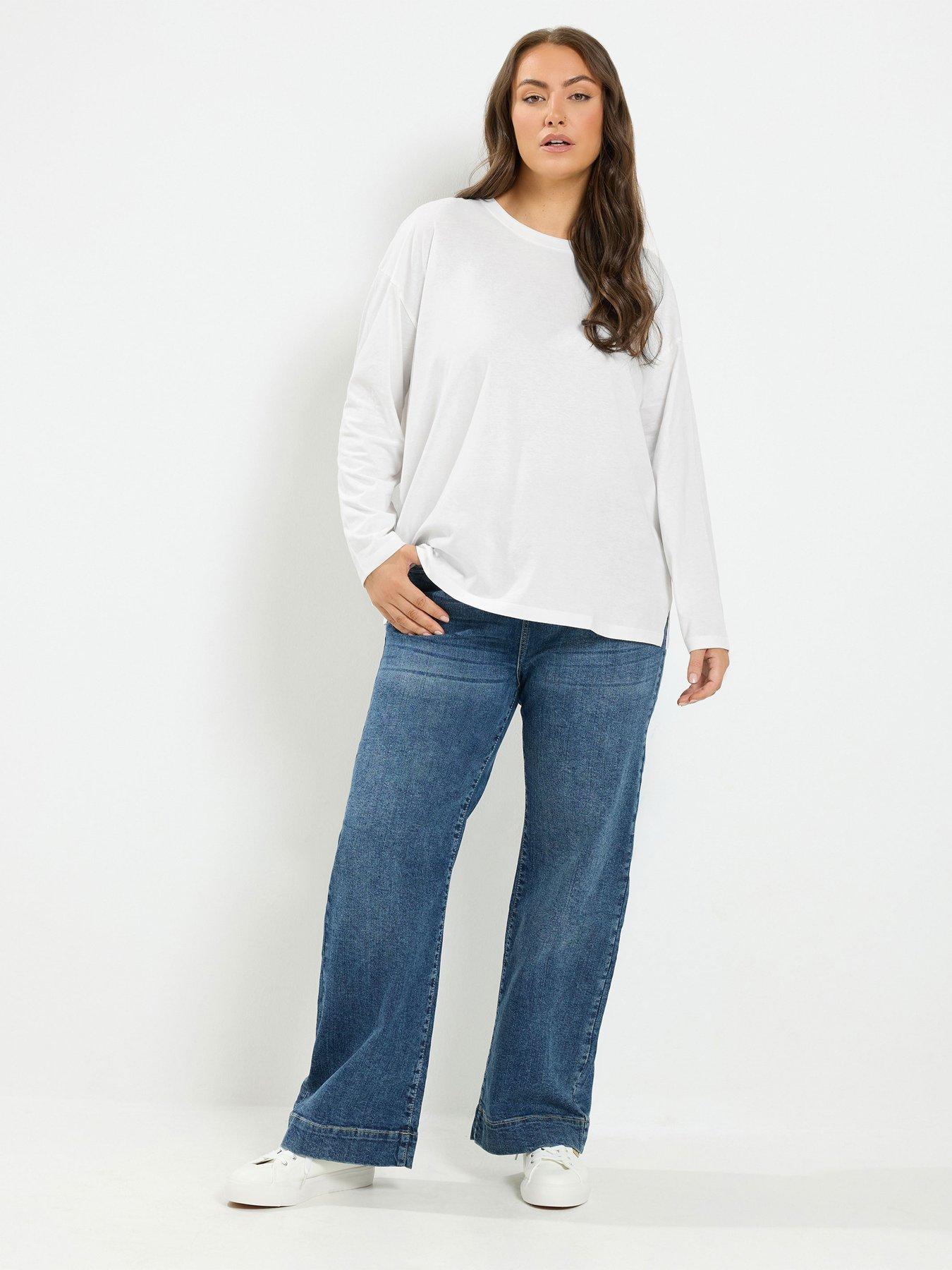 Image 3 of 4 of Yours Women's Curve Long Sleeve Oversize Top - Cream