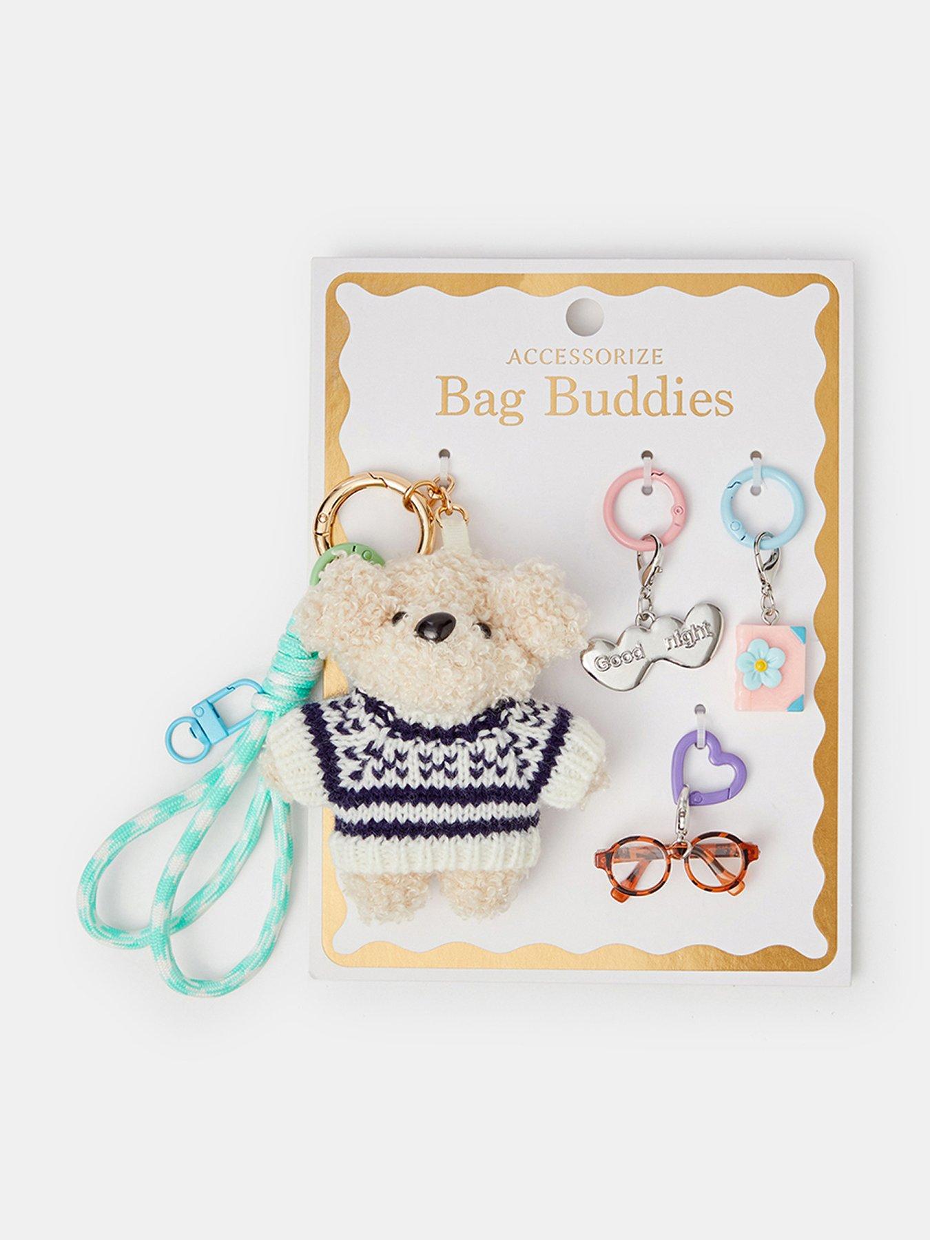 Image 1 of 3 of Accessorize Snuggle Pup Bag Buddy Charm - Cream