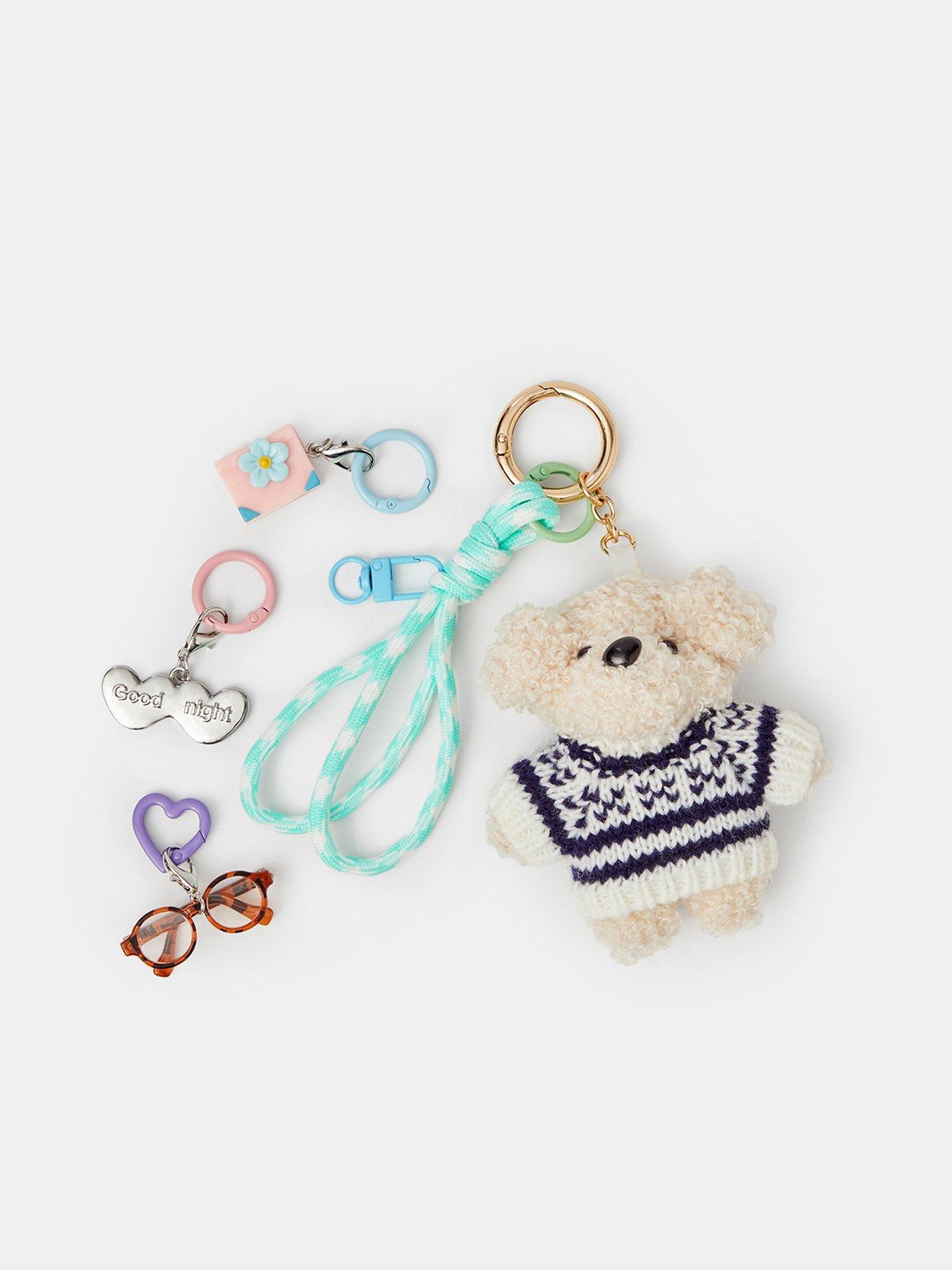 Image 2 of 3 of Accessorize Snuggle Pup Bag Buddy Charm - Cream