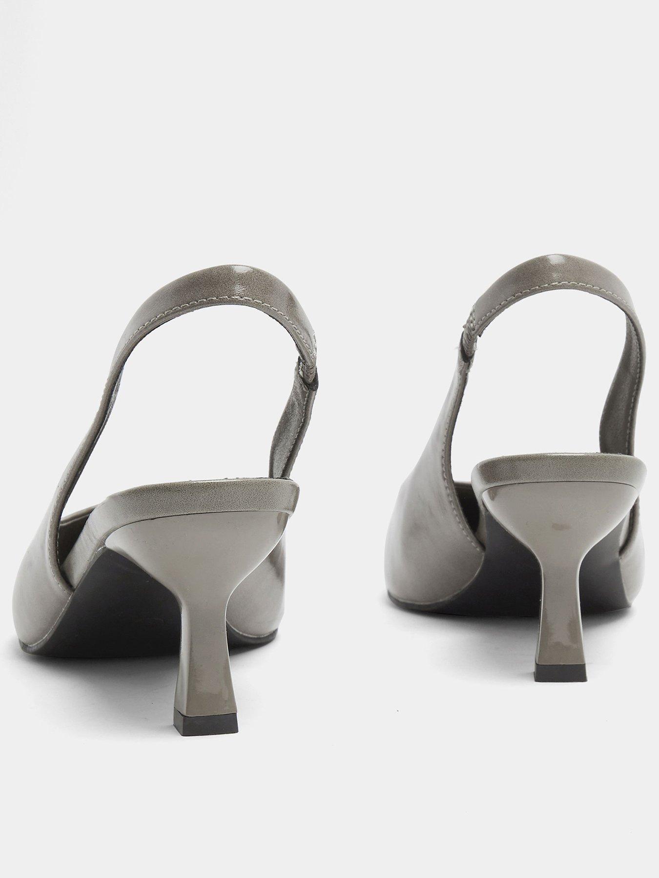 Image 3 of 4 of Yours Curve Extra Wide Fit Pointed Toe Heels - Grey