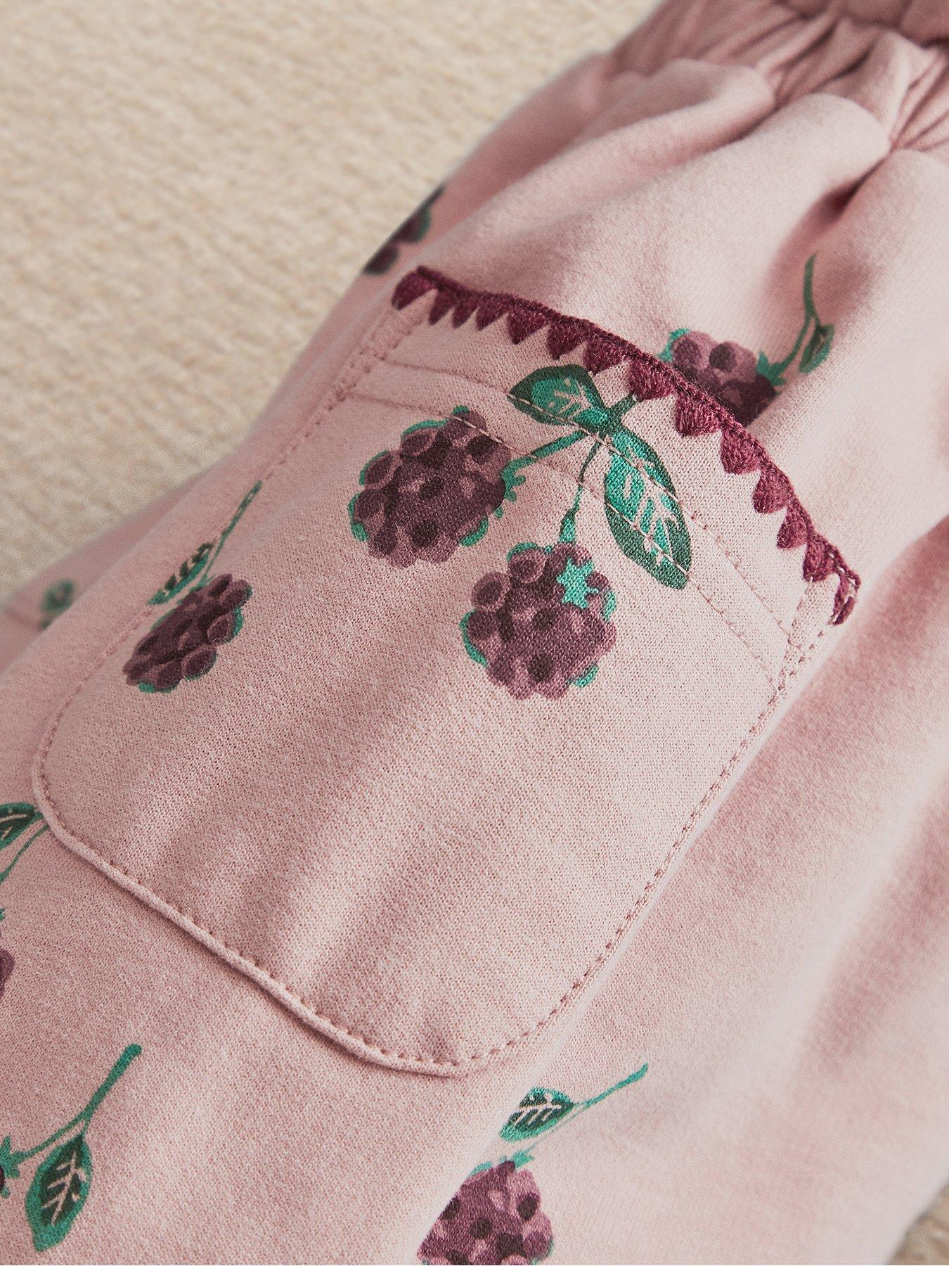 Image 3 of 4 of Mamas & Papas Baby Girls Bramble Print Joggers - Pink