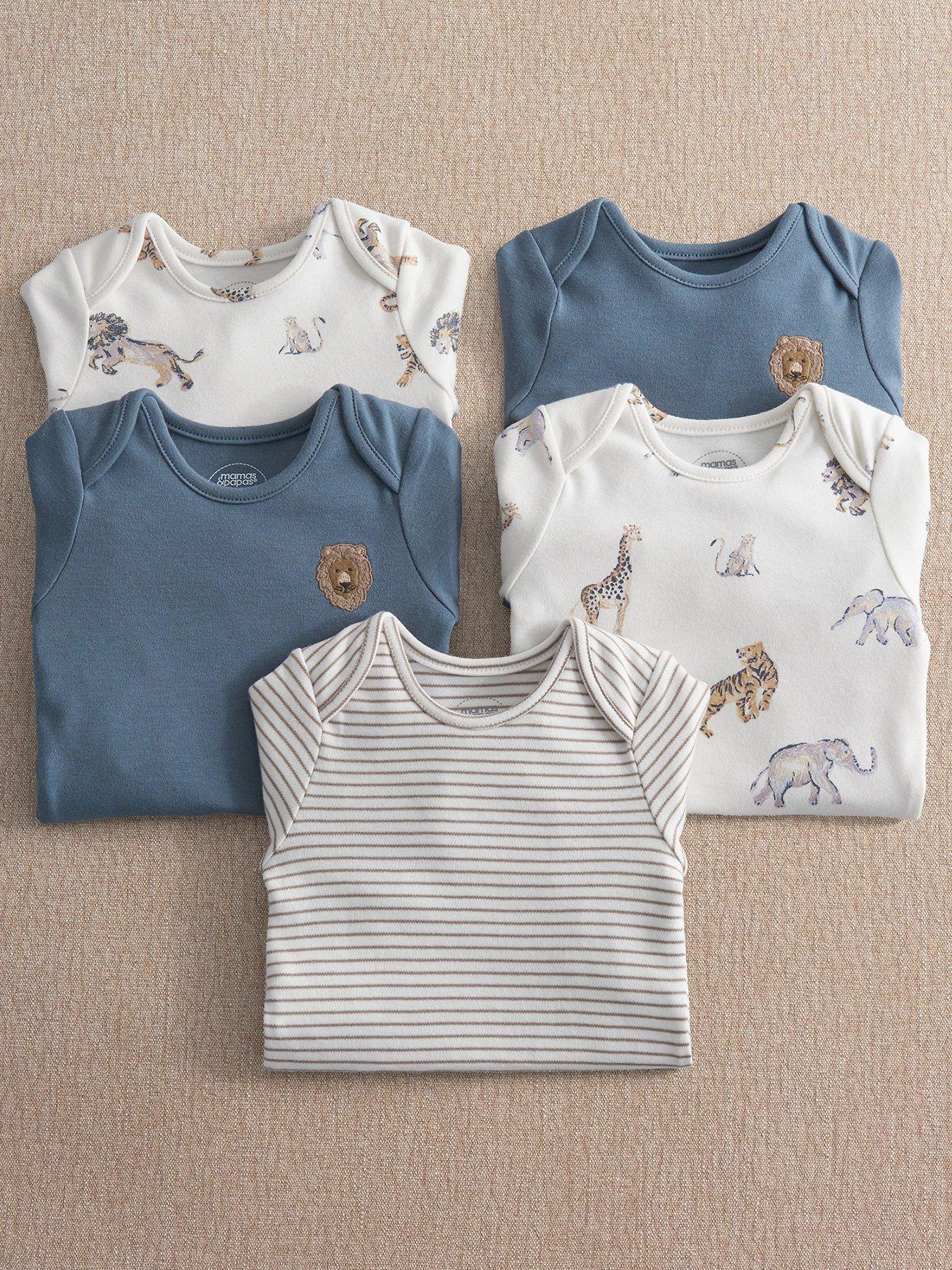 Mamas & Papas - Baby Boys' - Bodysuits - Newborn - 5 Pack - Image 2