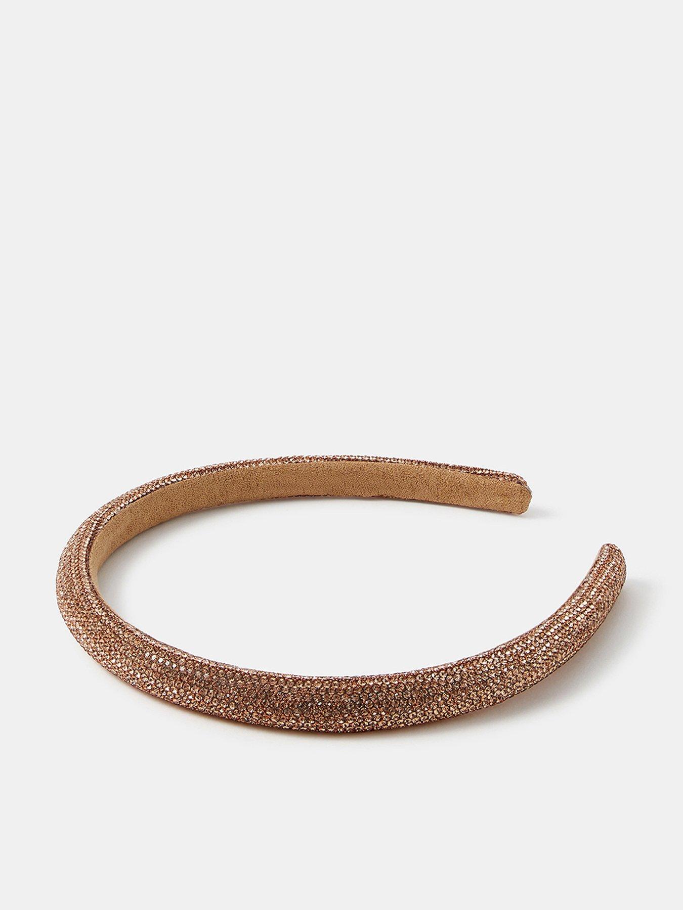 Image 1 of 2 of Accessorize Sparkle Bronze Alice Headband - Brown