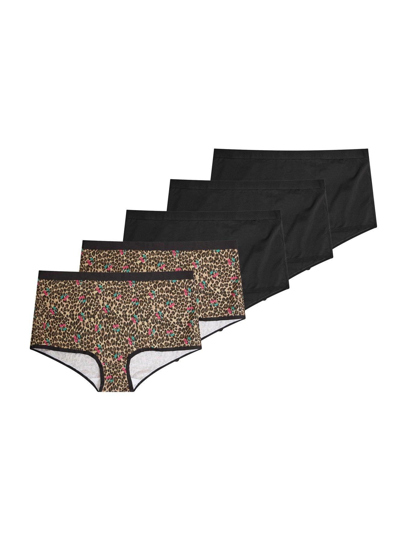 Yours YOURSET 5 PACK Curve Animal High Waisted Shorts - Natural Brown