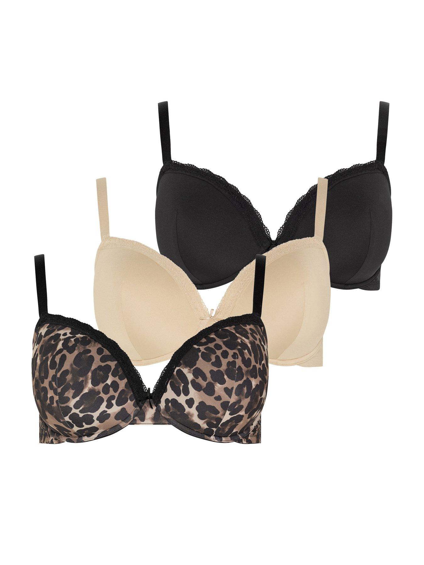 Image 1 of 4 of Yours Curve 3 Pack T-shirt Underwire Bra