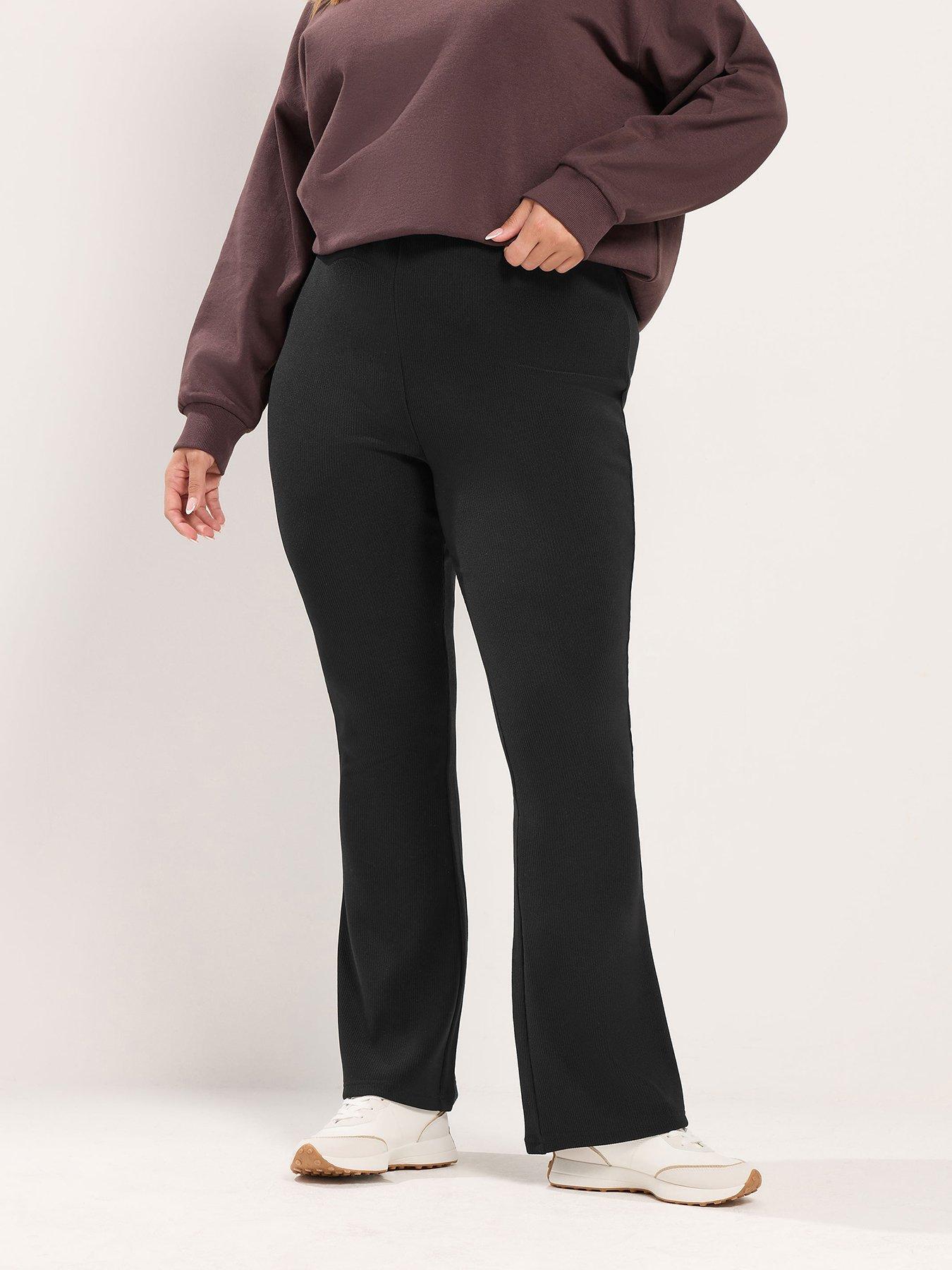 Image 1 of 4 of Yours Curve Flare Legging - Black