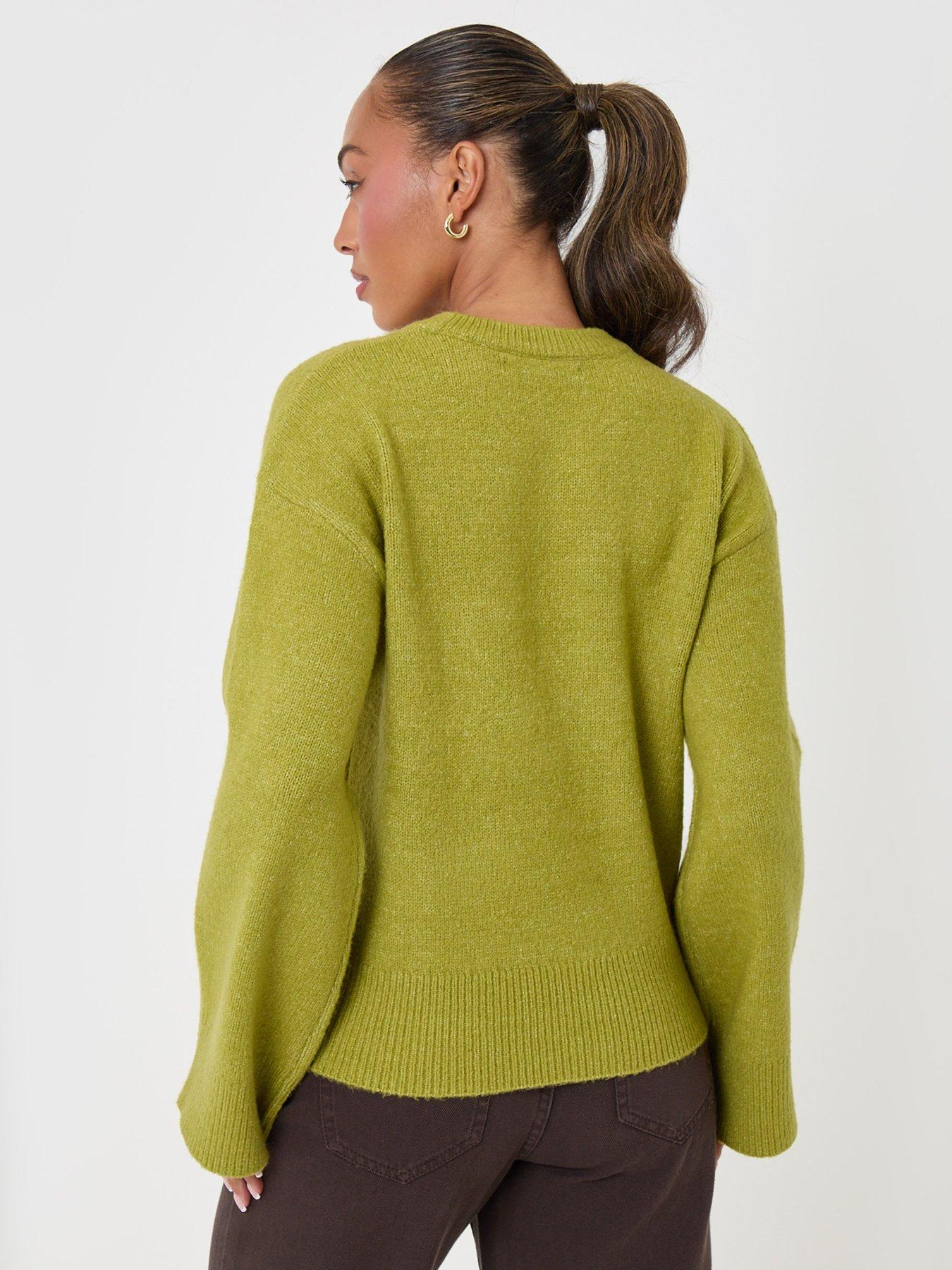 Image 2 of 5 of Threadbare Threadbare Womens Soft-Touch Crew Neck Jumper - Green